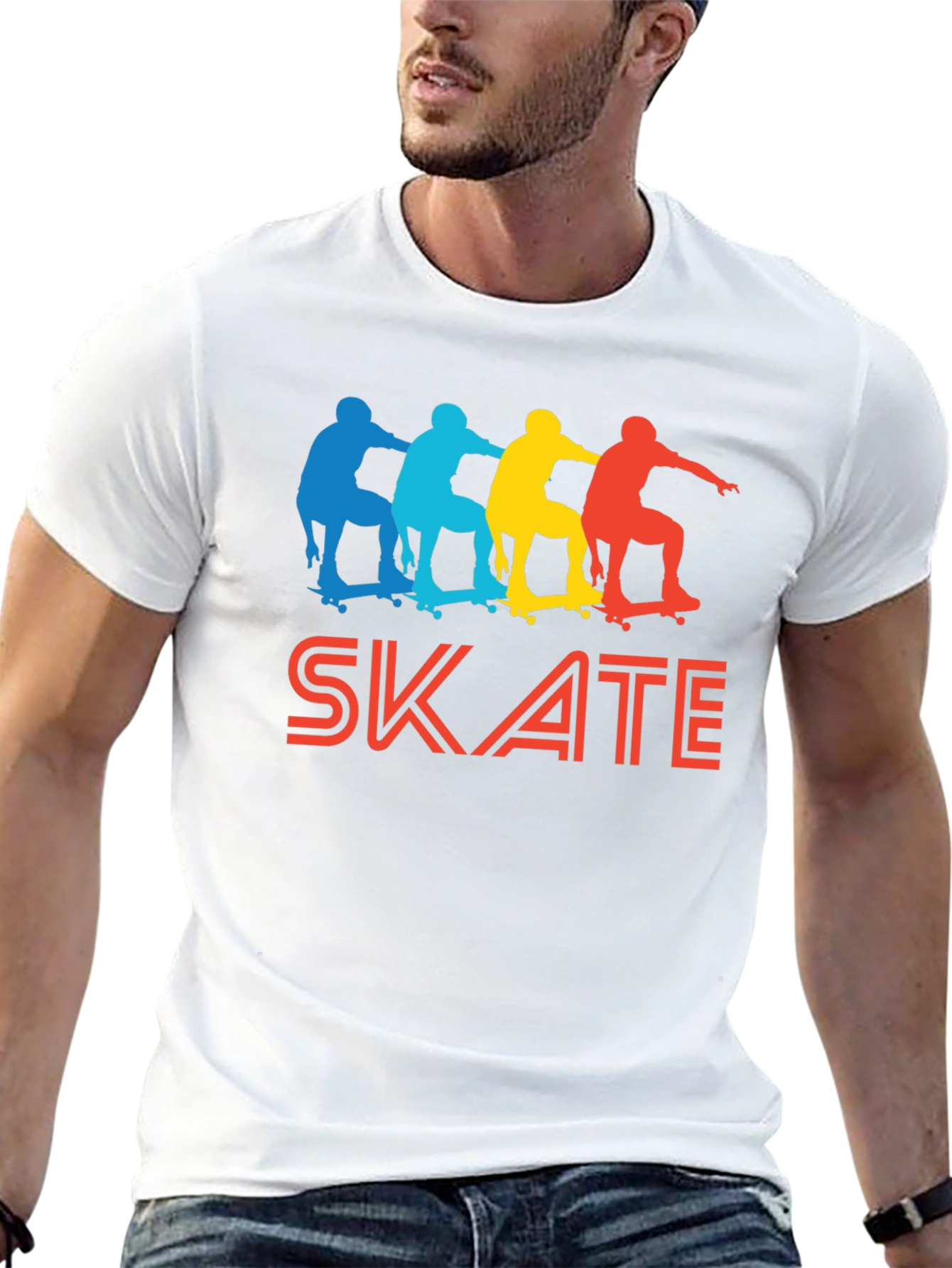 Retro Skate T-Shirt - Skateboarder Apparel