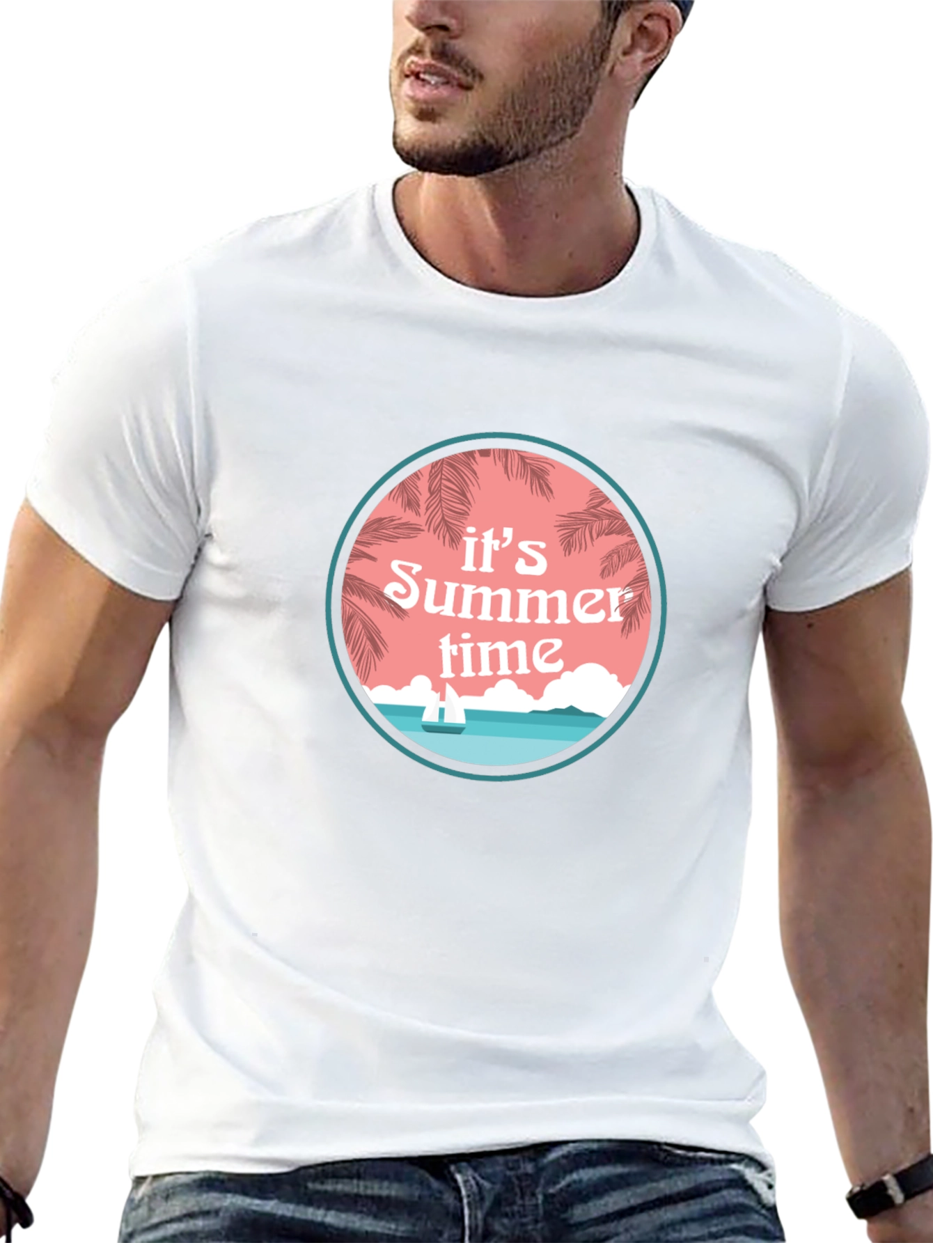 Its Summer Time Black Graphic Tee