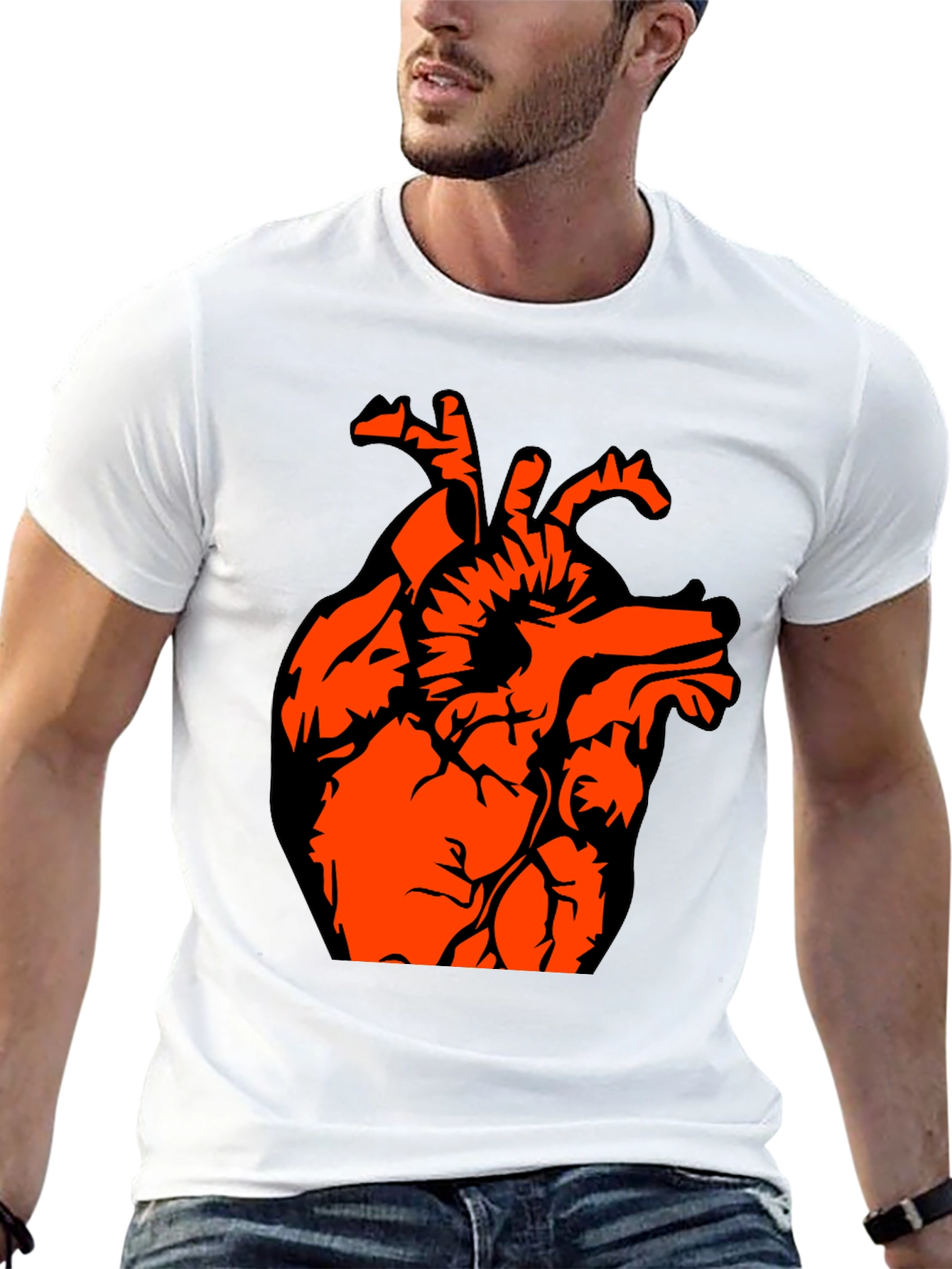 Anatomical Heart Graphic Tee - Black