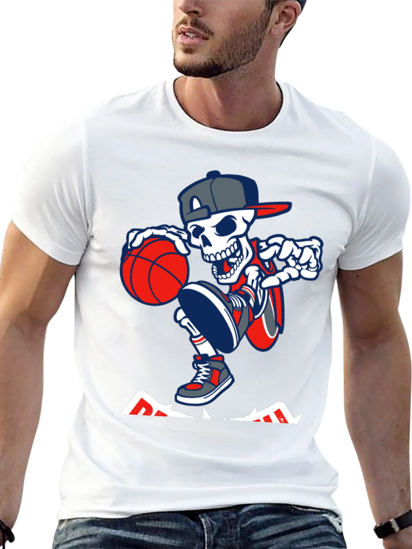 Basketball Skeleton Graphic Tee