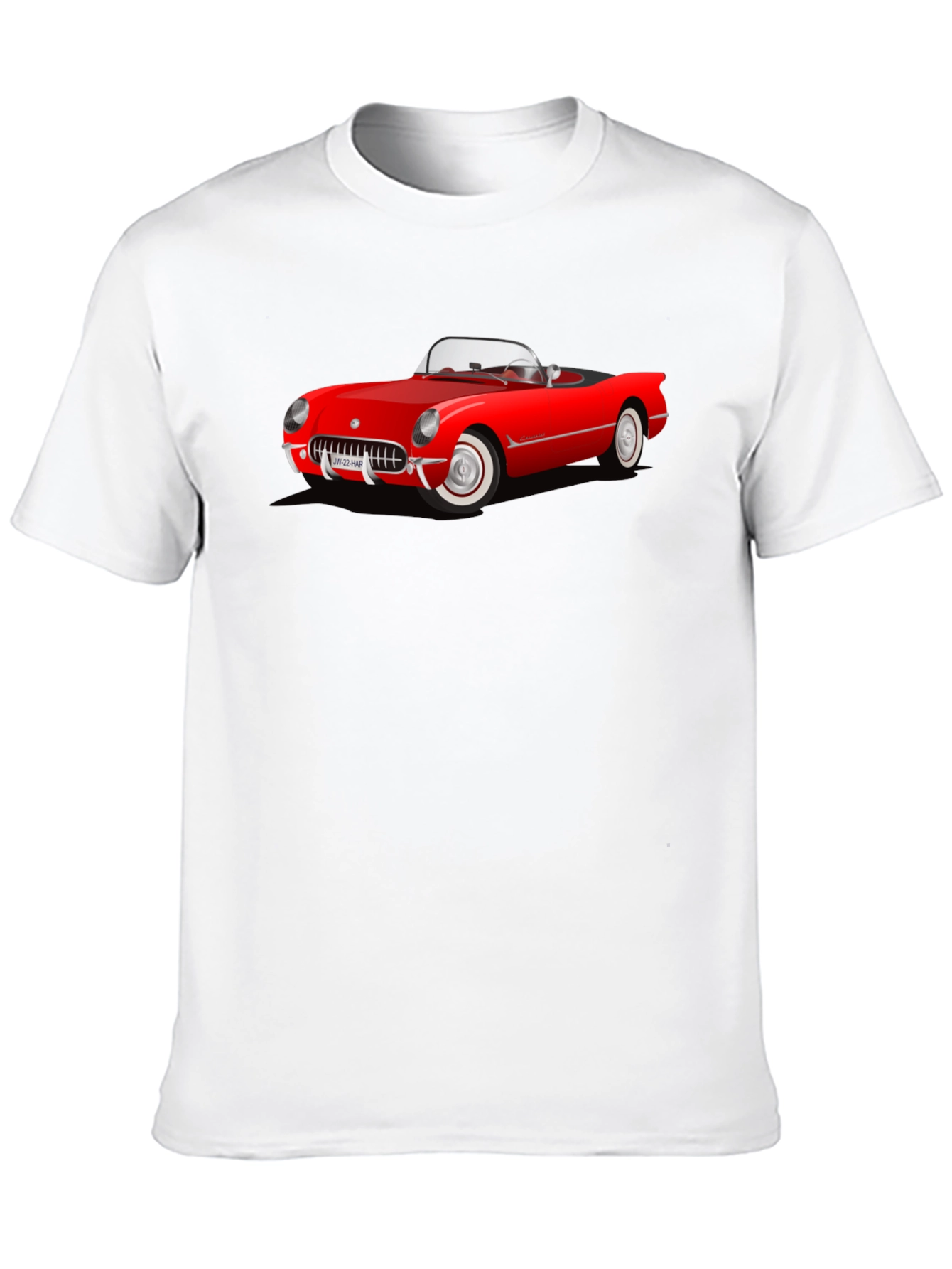 Red Classic Car Graphic T-Shirt