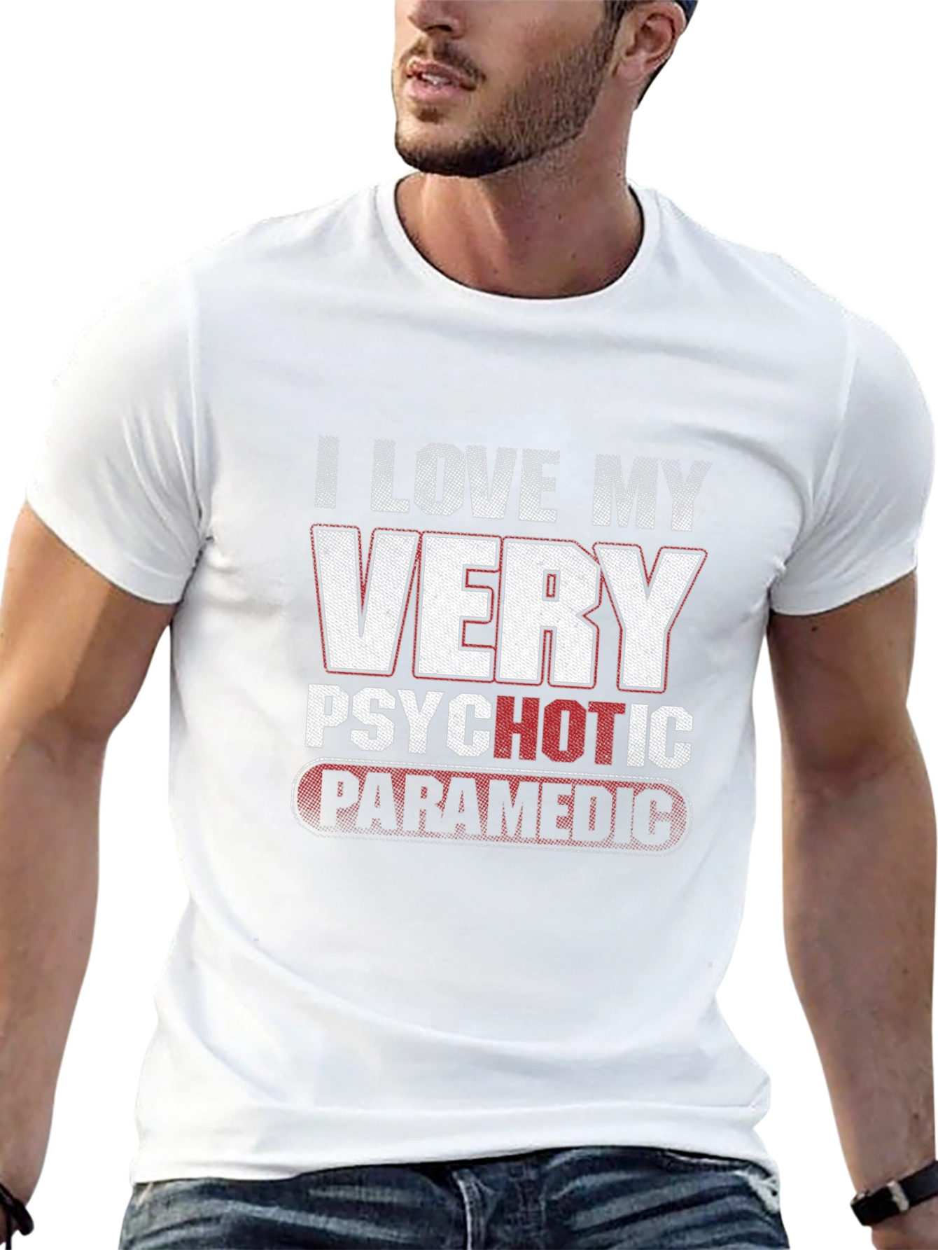 I Love My Very Psychotic Paramedic Black T-Shirt