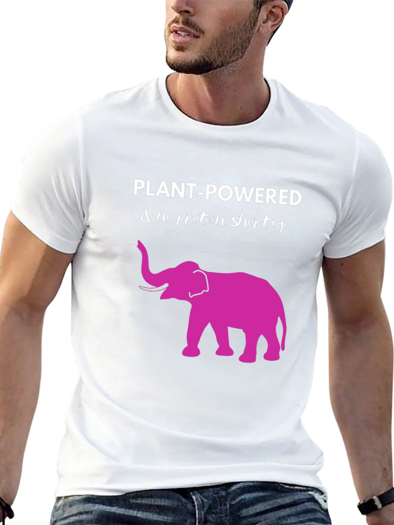 Plant Powered Vegan Elephant T-Shirt