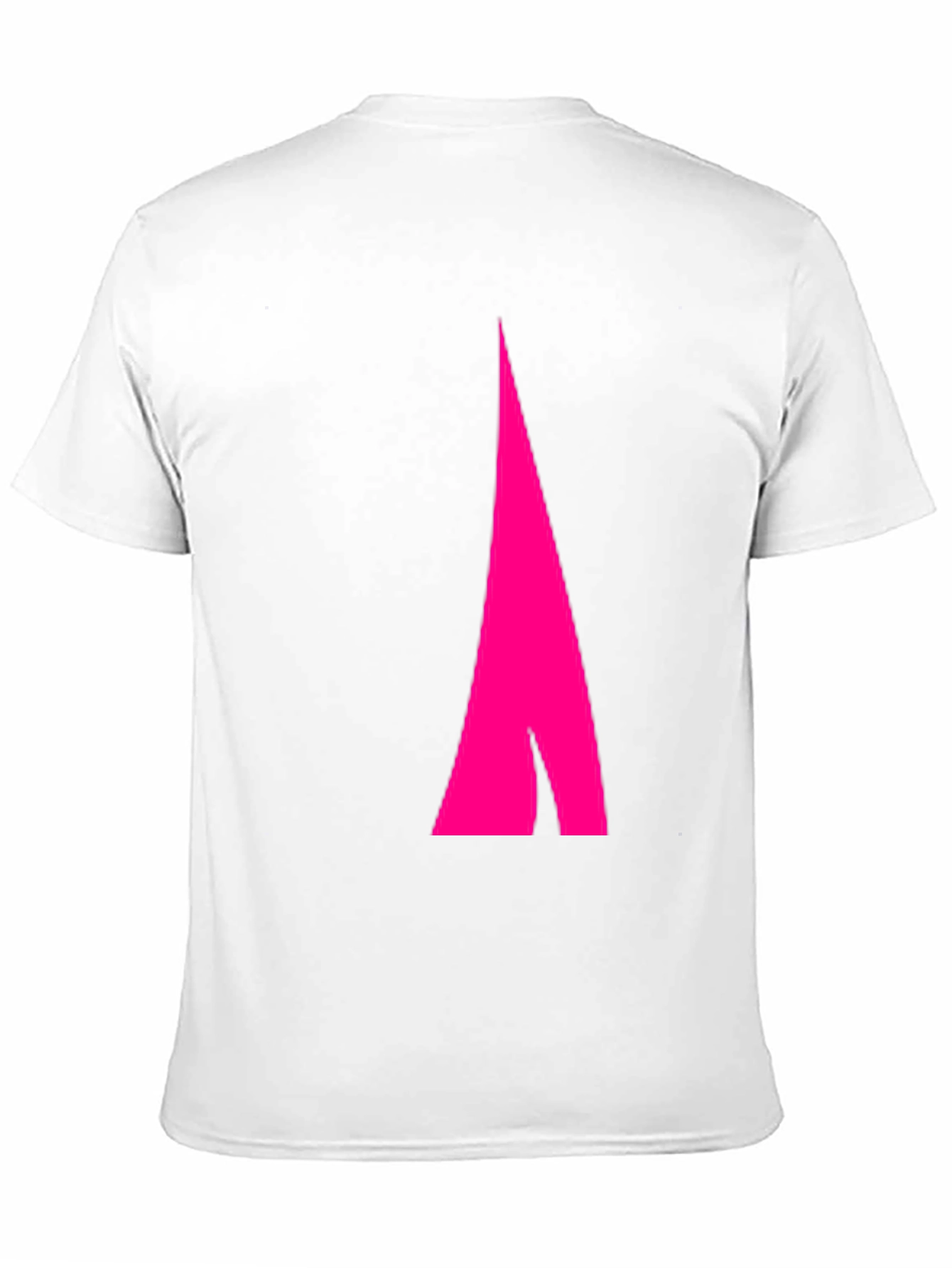 Mens Black Tee with Pink Geometric Design