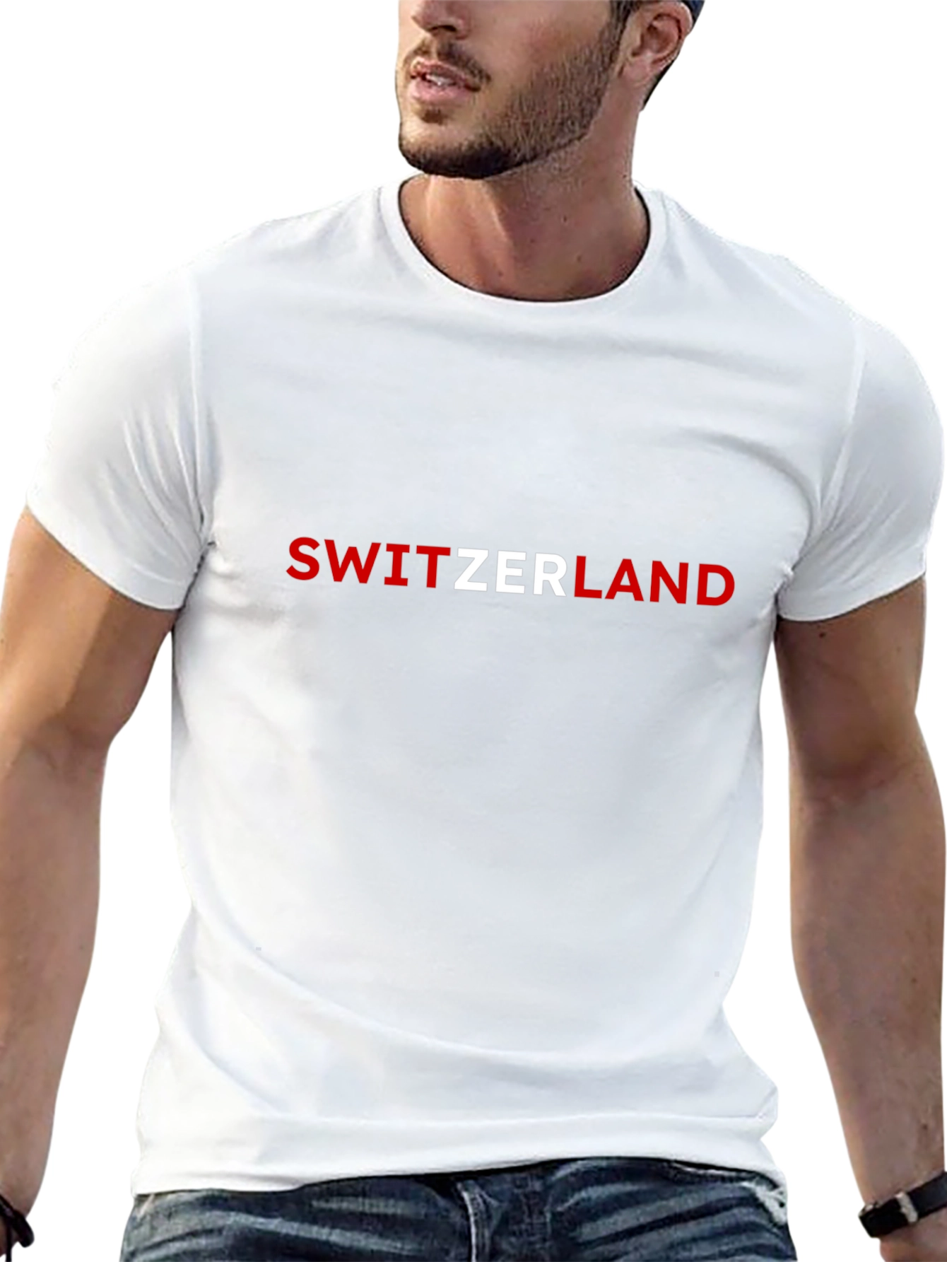 Switzerland Graphic Tee - Black Cotton T-Shirt