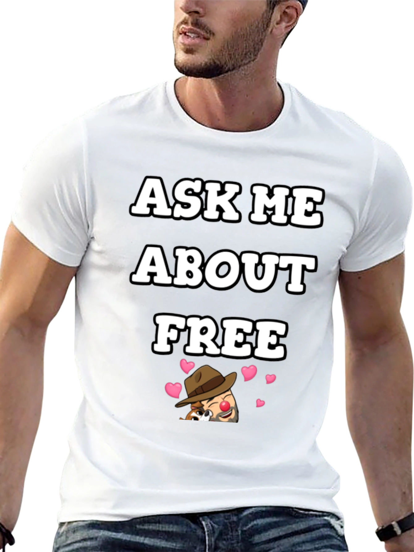 Ask Me About Free T-Shirt Funny Clown Tee