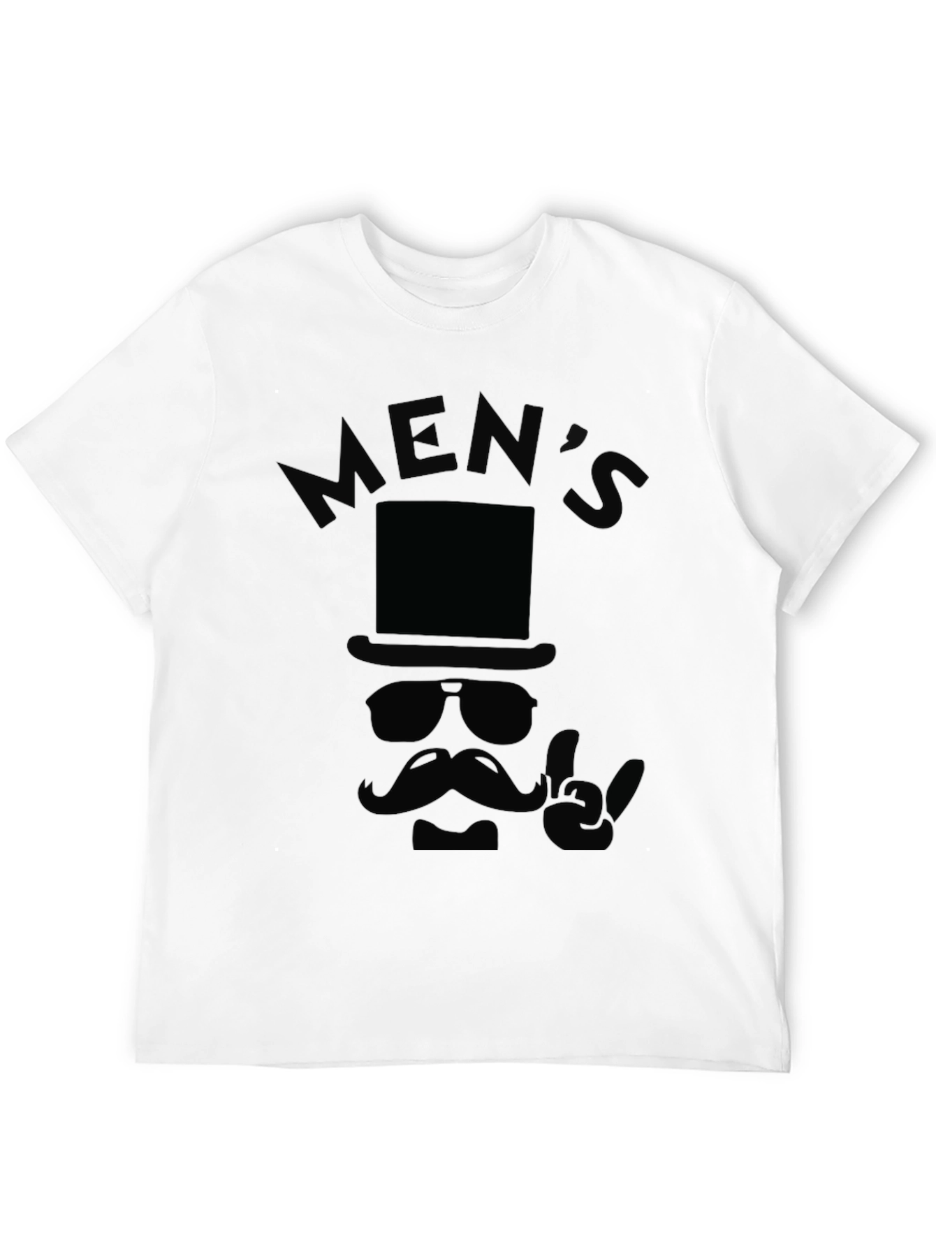 Mens Black Funny Gentleman Graphic Tee