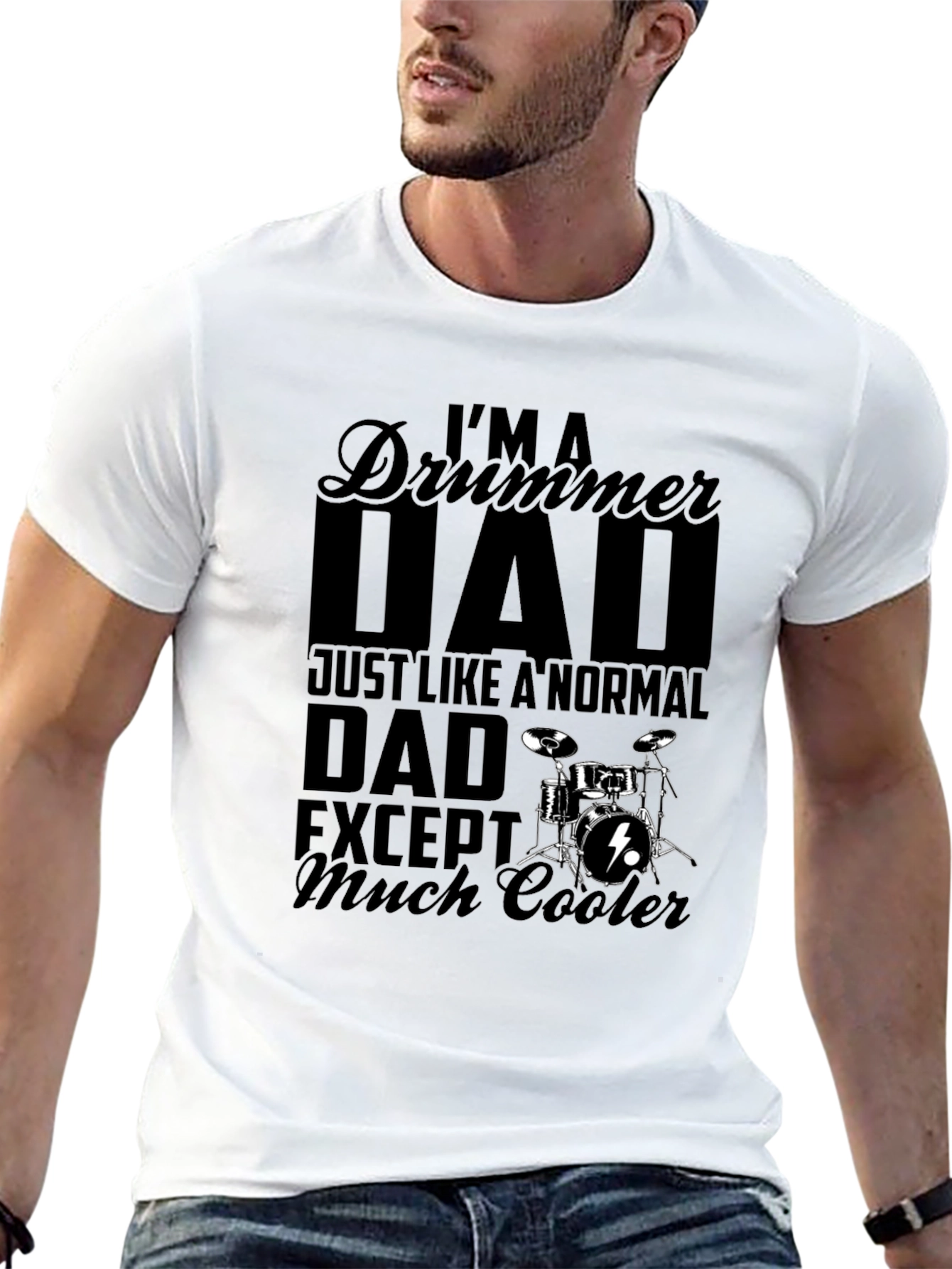 Drummer Dad T-Shirt - Cool Fathers Day Gift