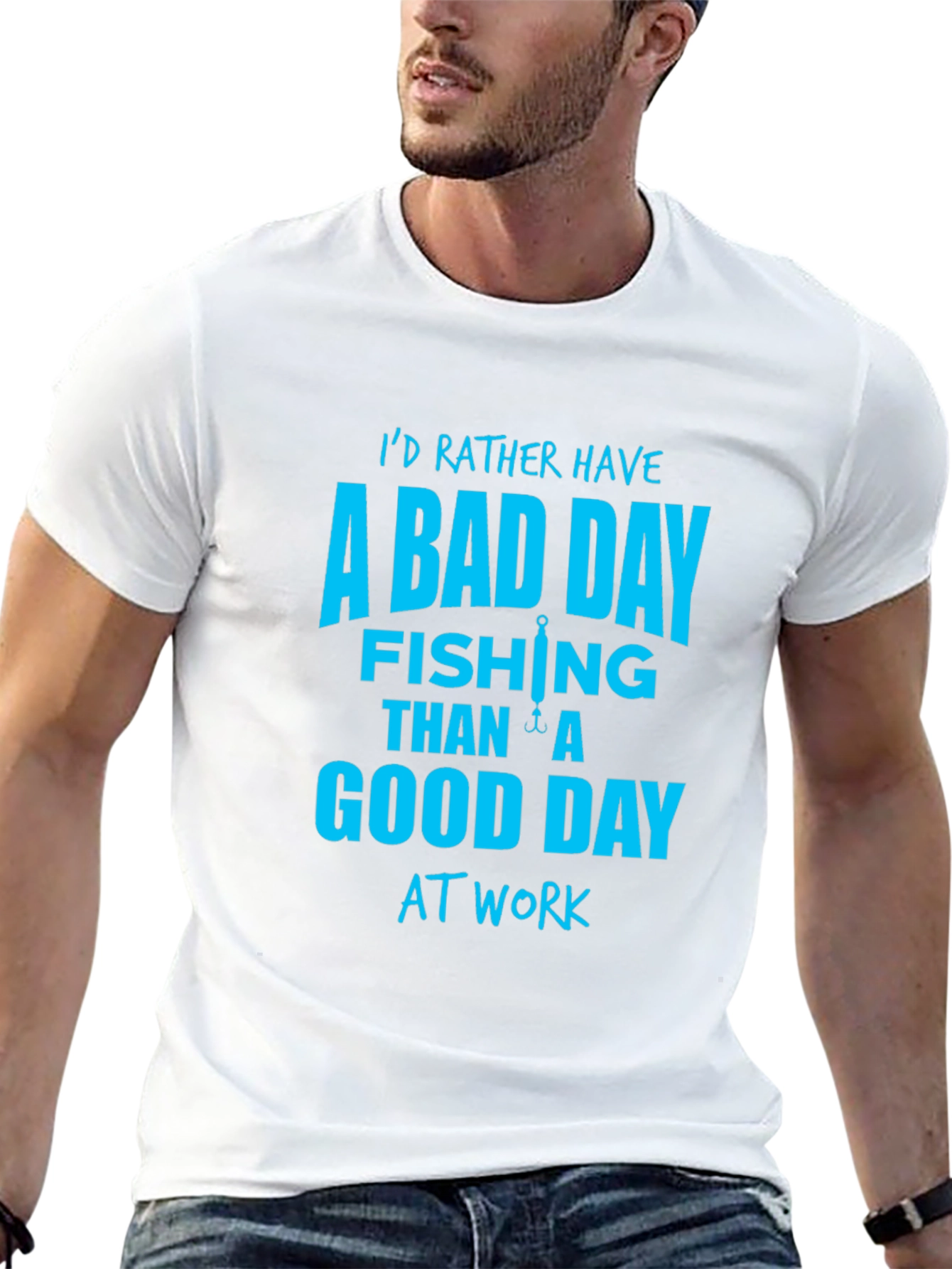 Funny Fishing T-Shirt - A Bad Day Fishing