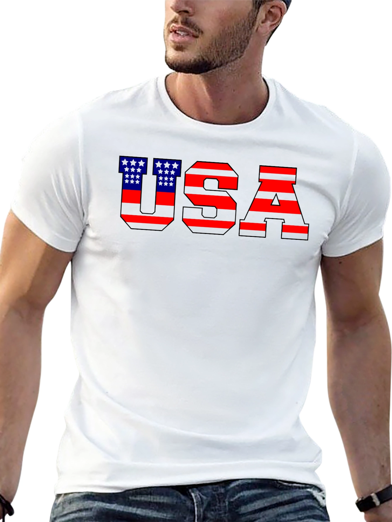 USA Patriotic T-Shirt - Red White and Blue