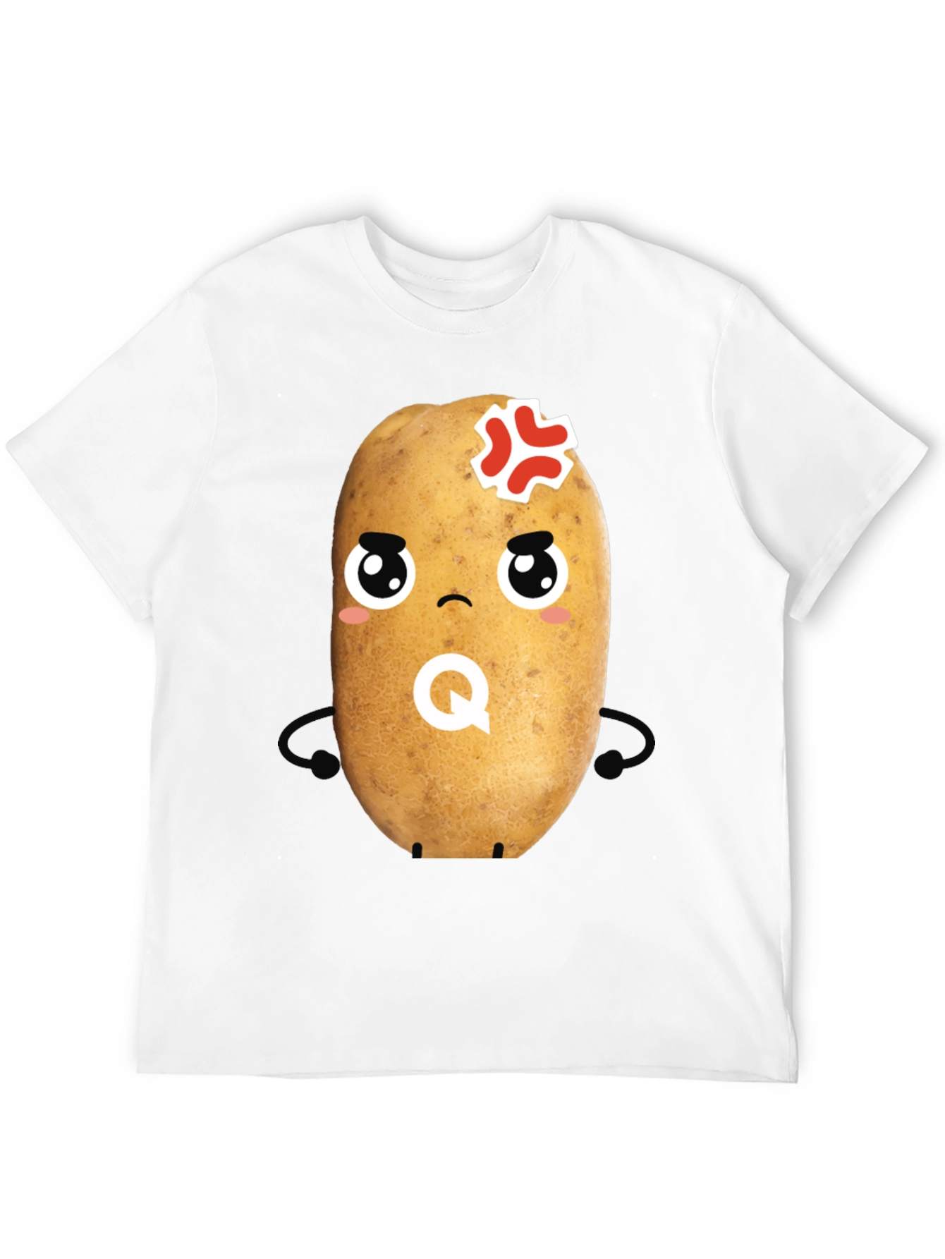 Angry Potato Cartoon Graphic Tee