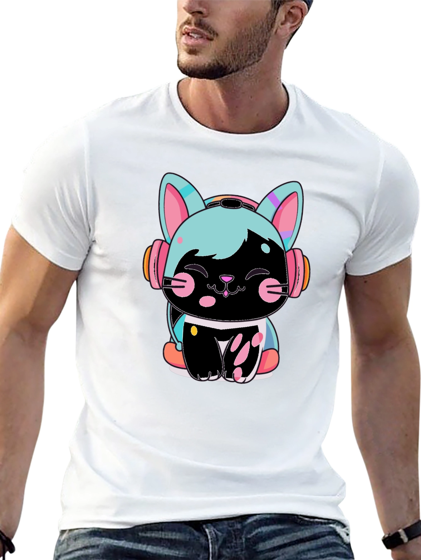 Cute Cyberpunk Cat T-Shirt