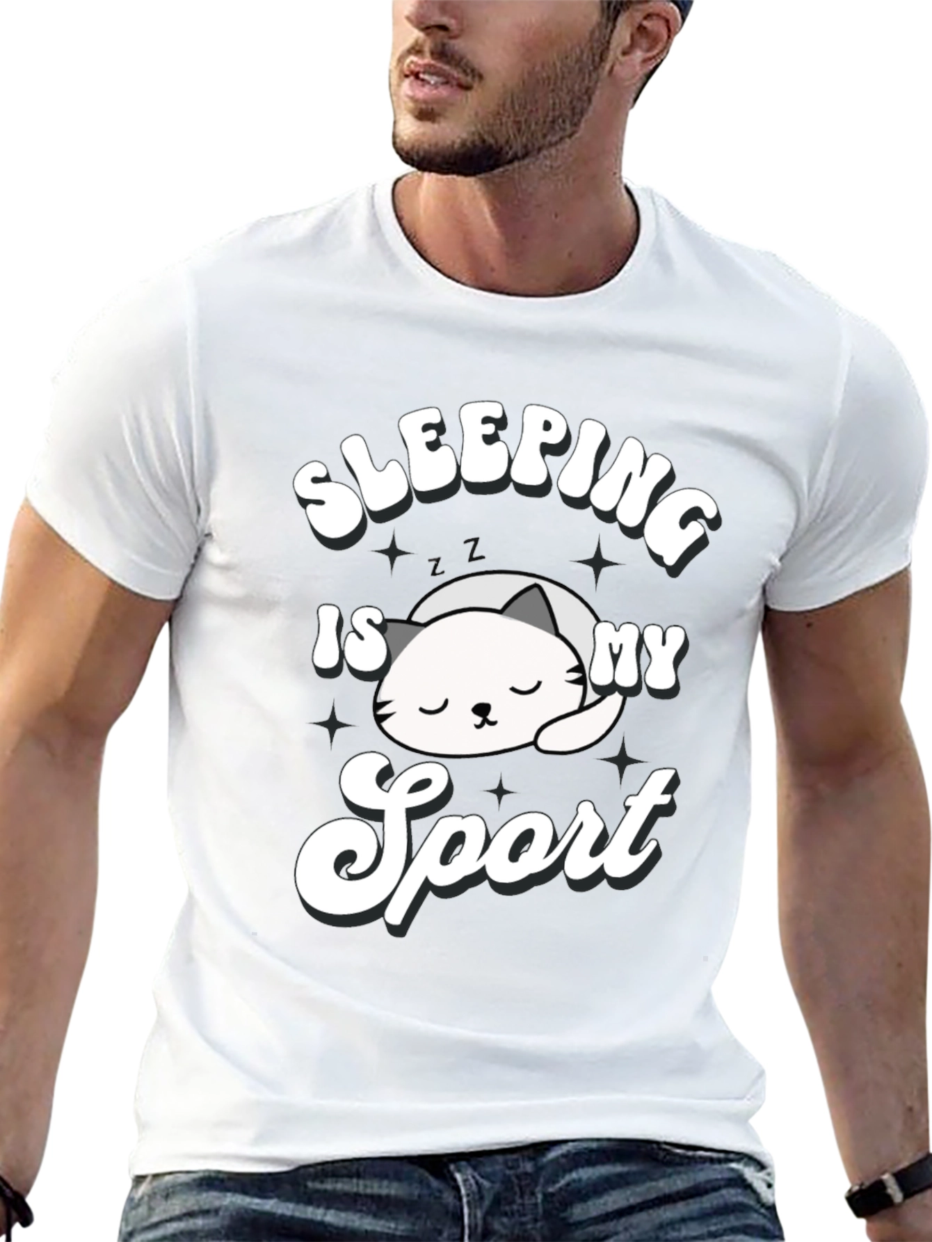 Sleeping is My Sport Black Graphic T-Shirt