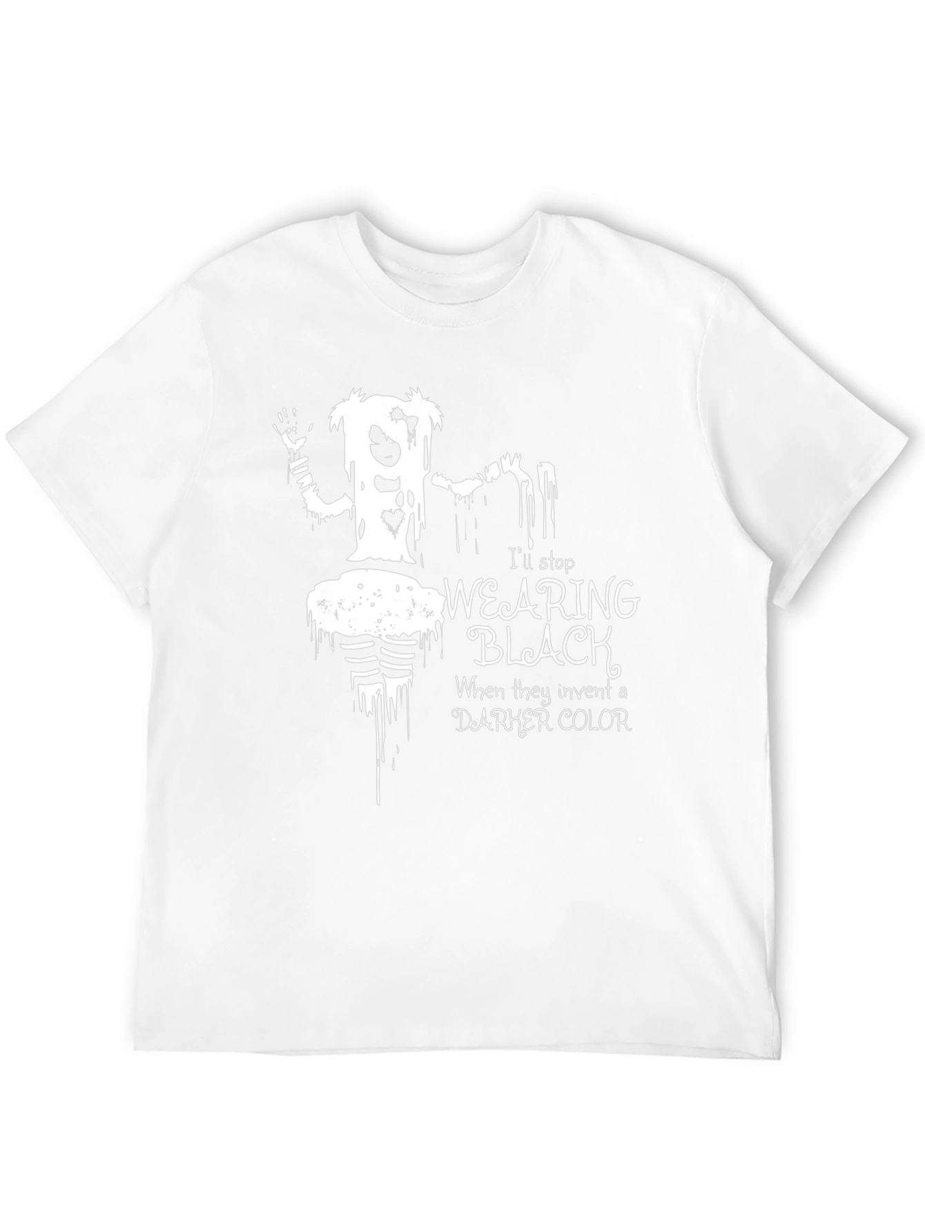 Gothic Wearing Black Graphic T-Shirt