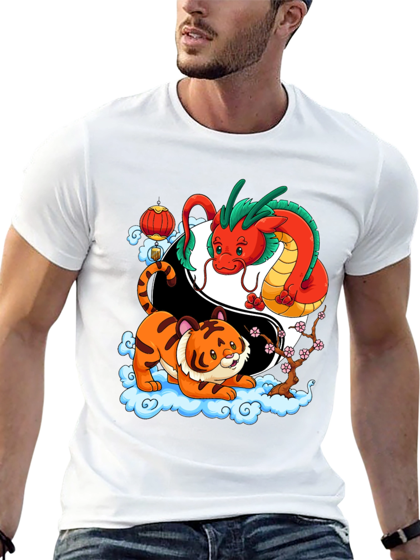 Year of the Dragon & Tiger Yin Yang T-Shirt