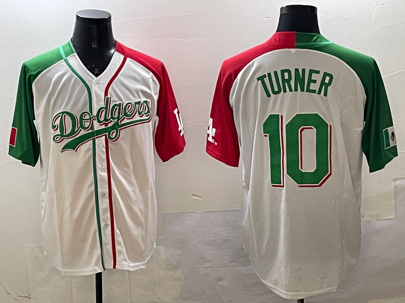 Men's Los Angeles Dodgers Justin Turner #10 White Replica Player Jerseys