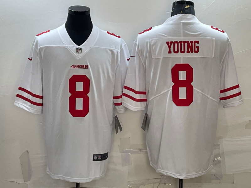 Men's San Francisco 49ers Steve Young #8 White Game Jerseys
