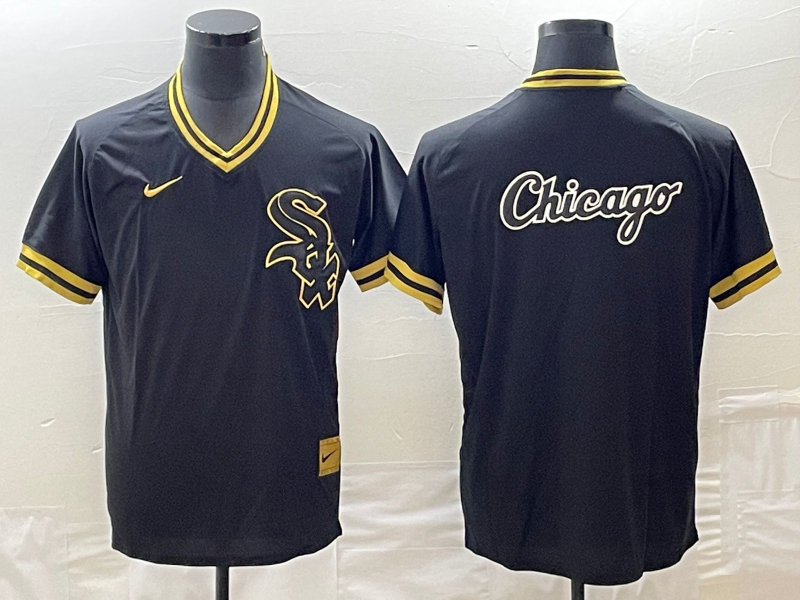 Men's Chicago White Sox Black Cooperstown Collection Game Jerseys
