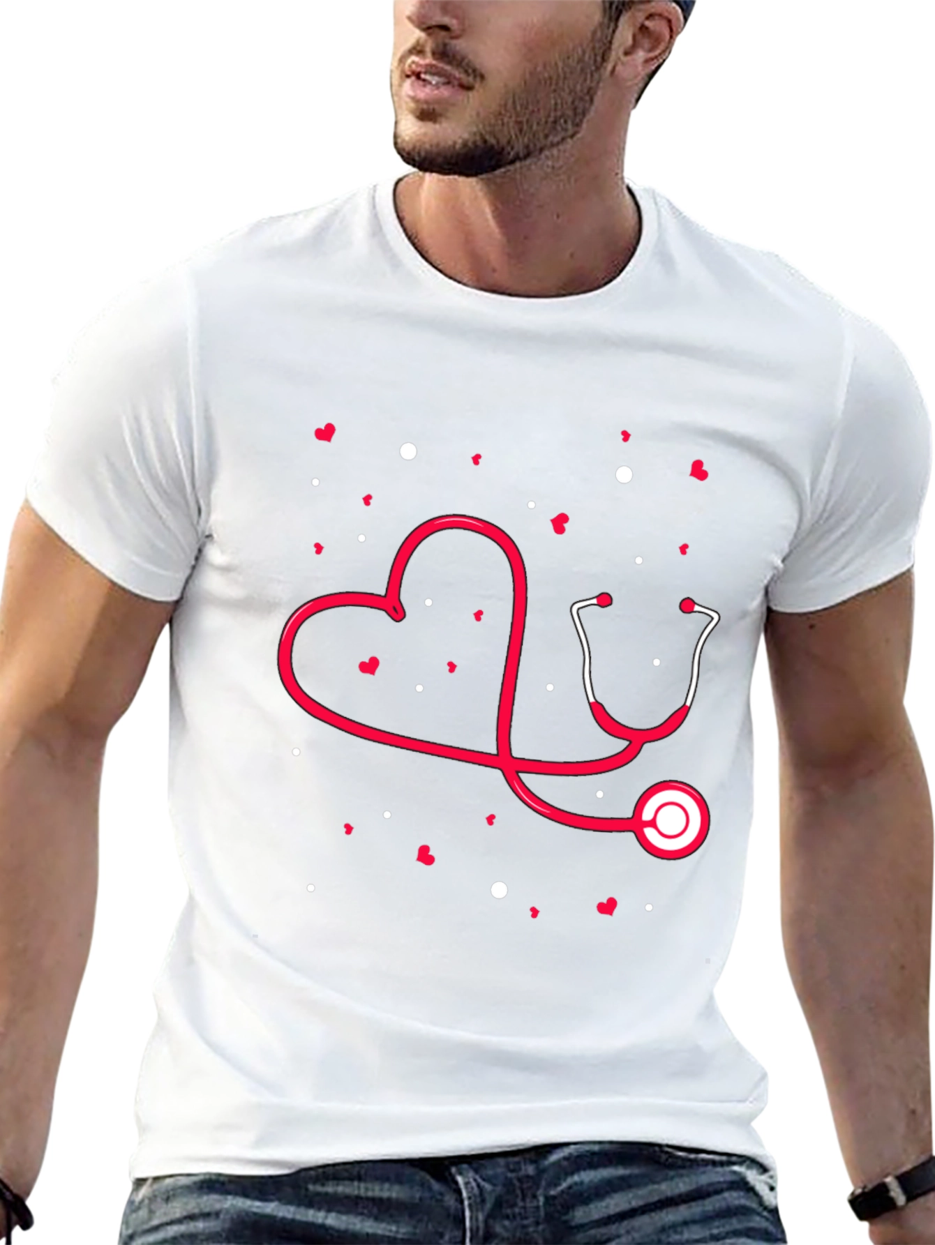 Heart Stethoscope Graphic Tee - Medical Love