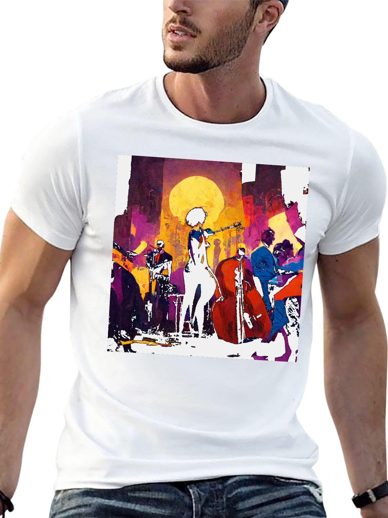Jazz Band Graphic T-Shirt - Stylish Musician Tee