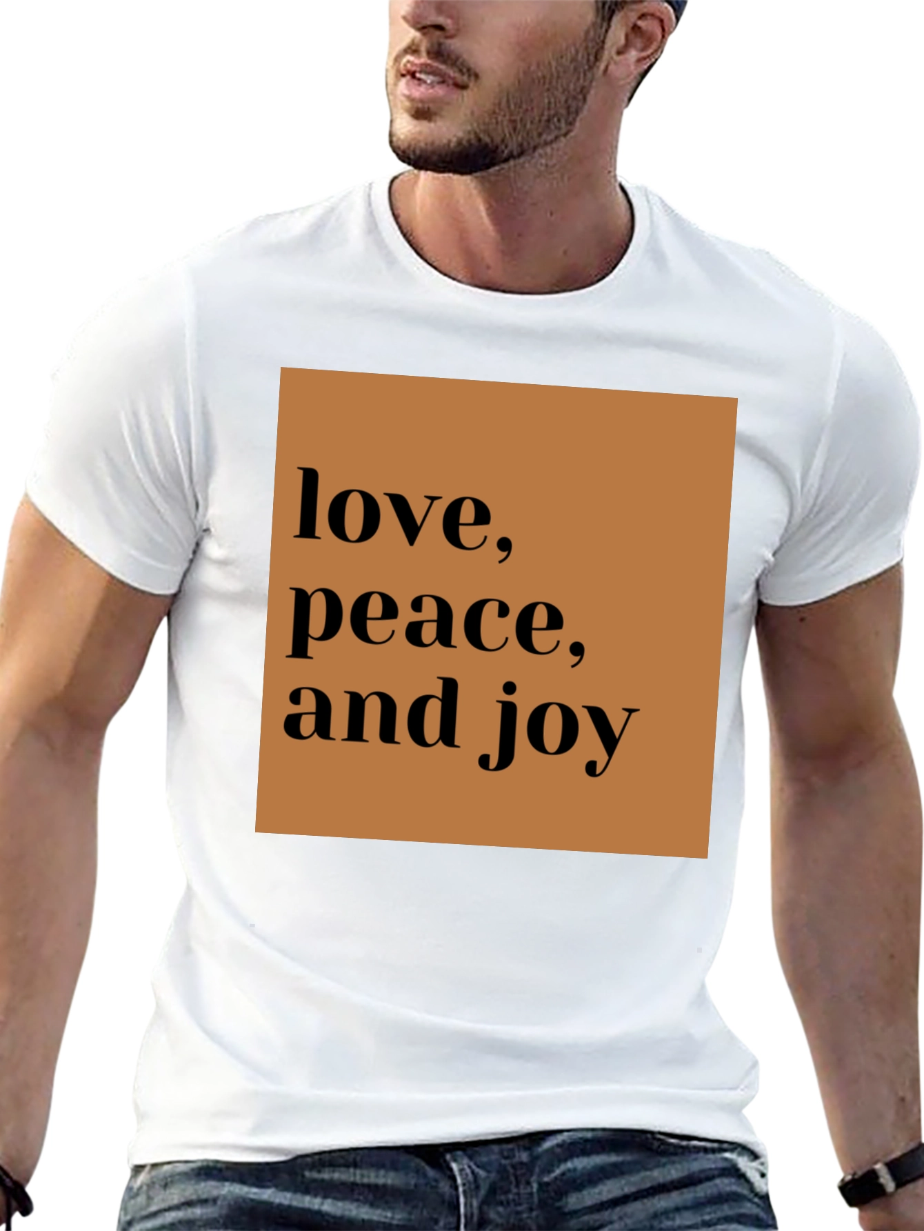 Love Peace Joy Black Graphic Tee