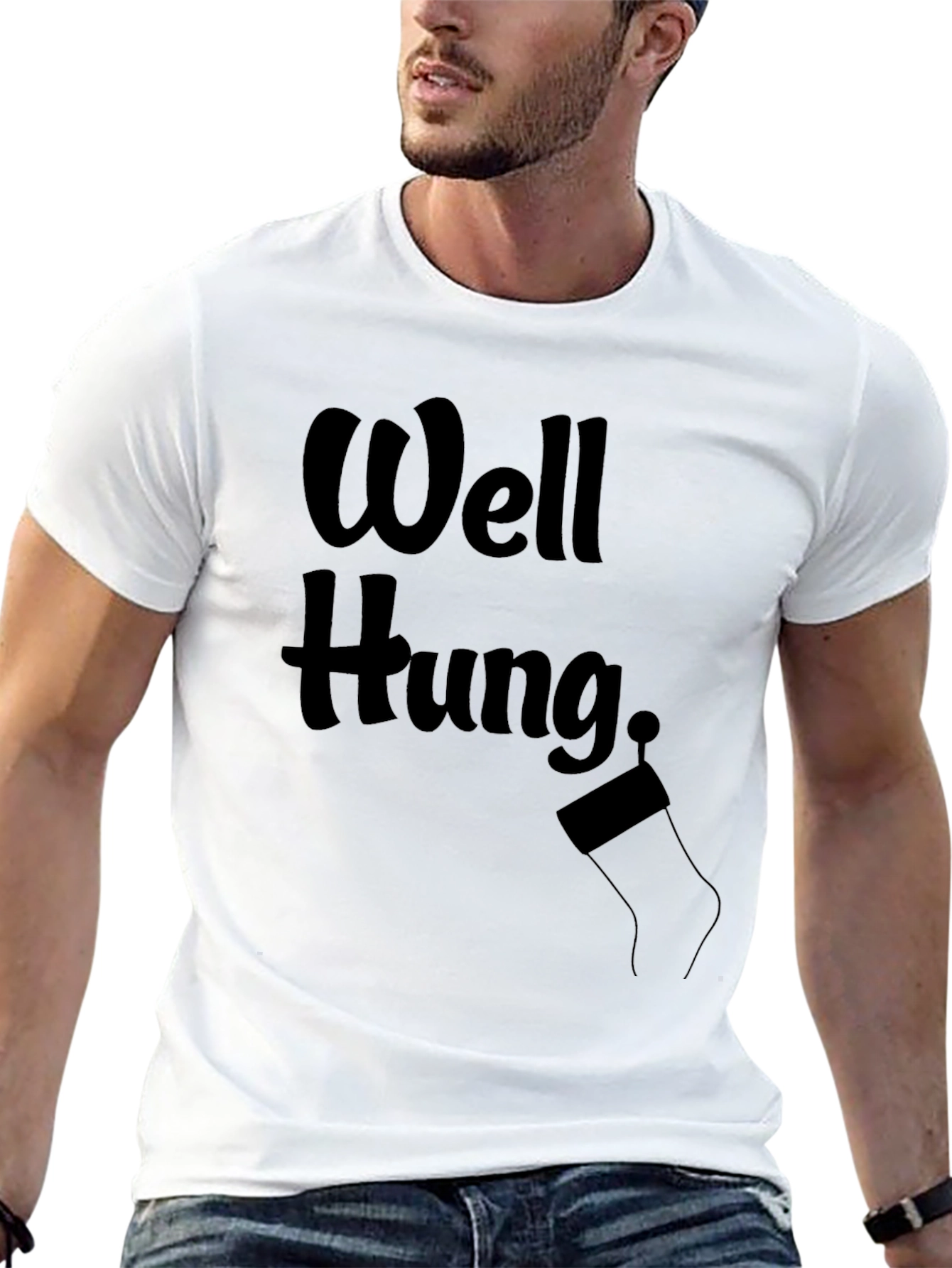 Well Hung Holiday Novelty Graphic Tee