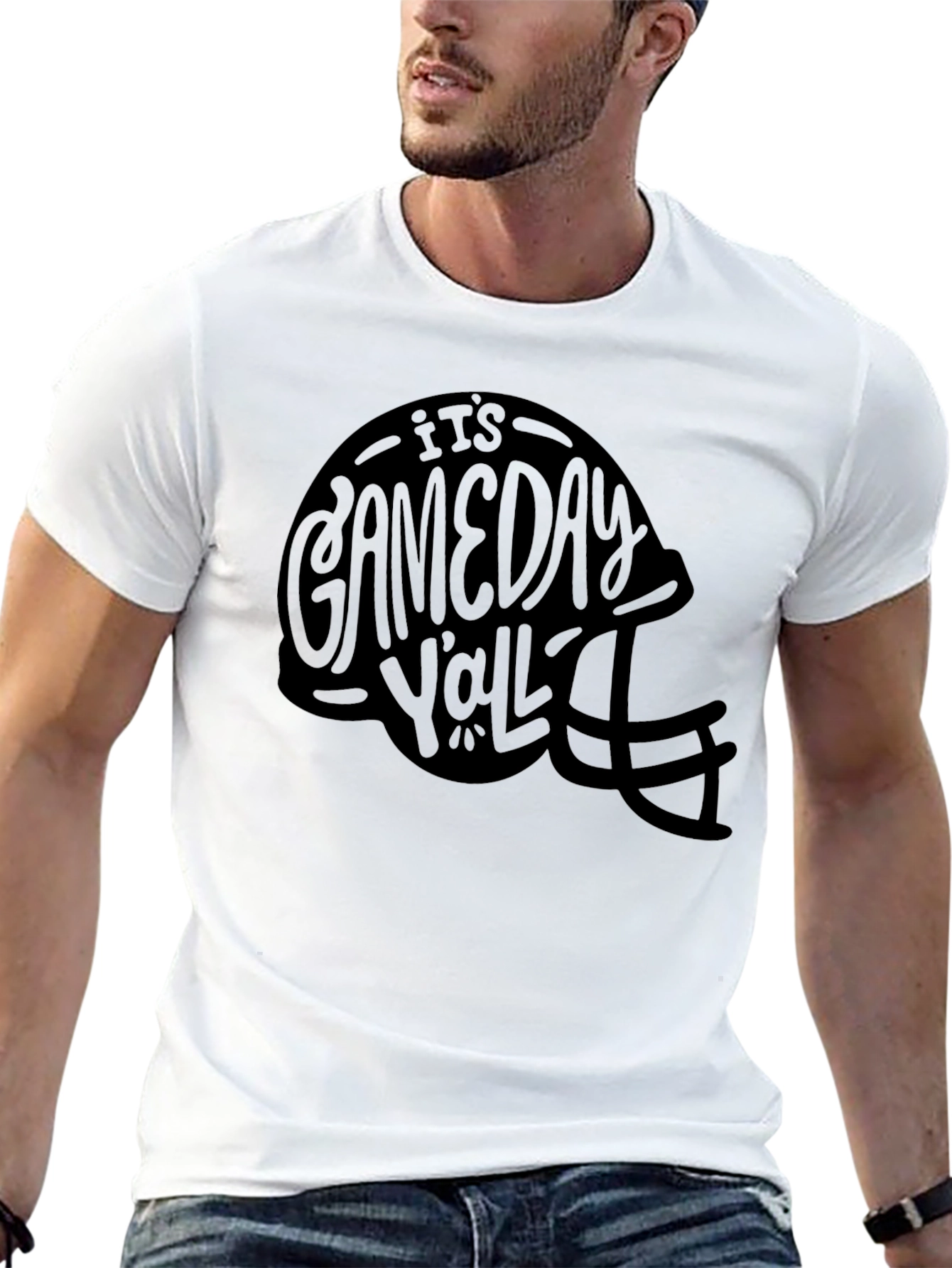 Gameday Yall Black Football Helmet T-Shirt