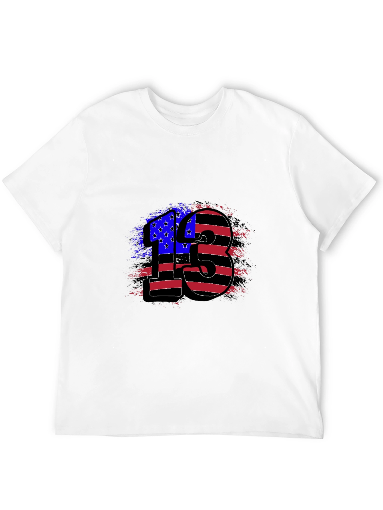 American Flag 13 Graphic Tee - Patriotic Shirt