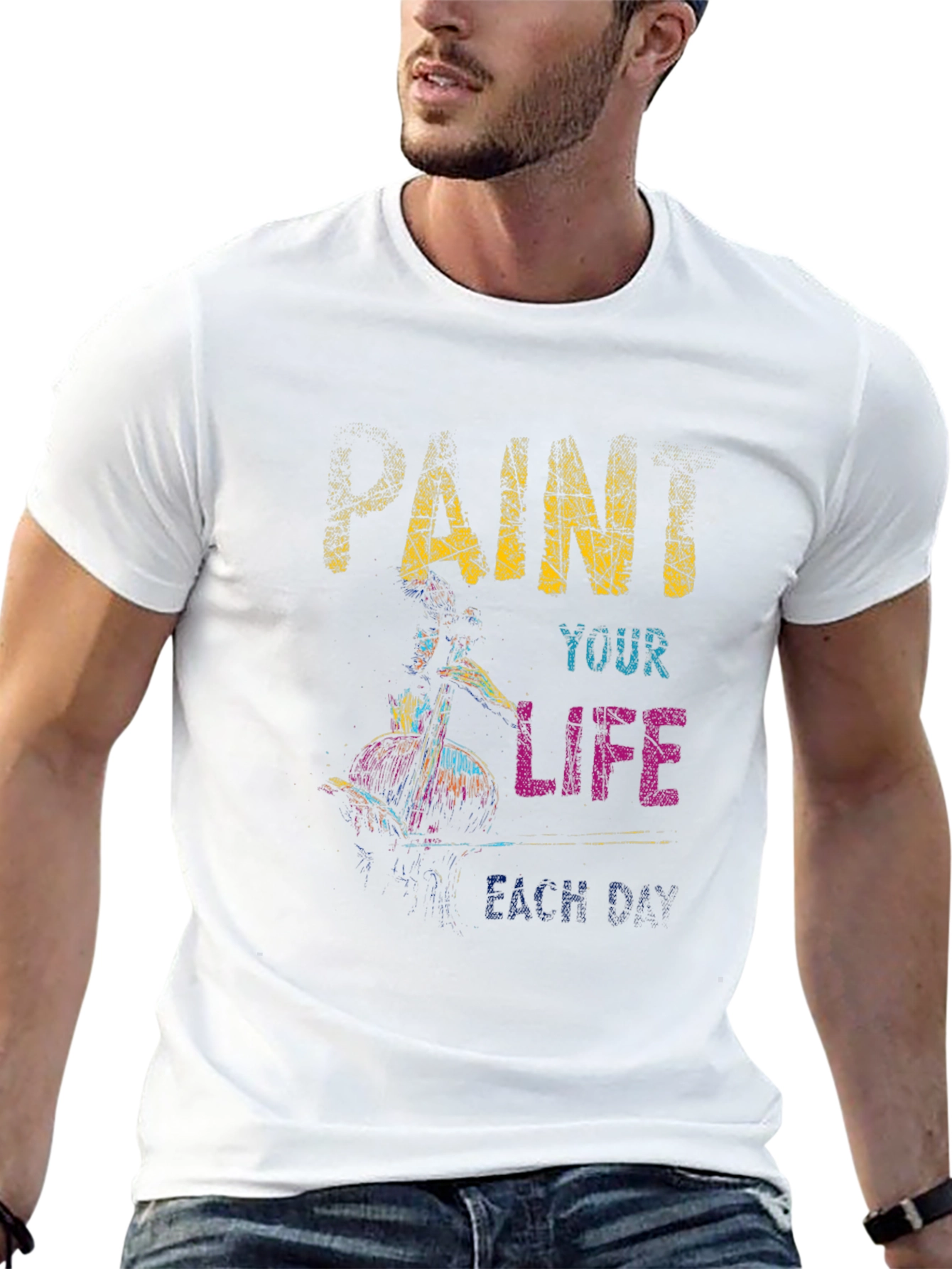 Paint Your Life Tee - Artsy Graphic T-Shirt