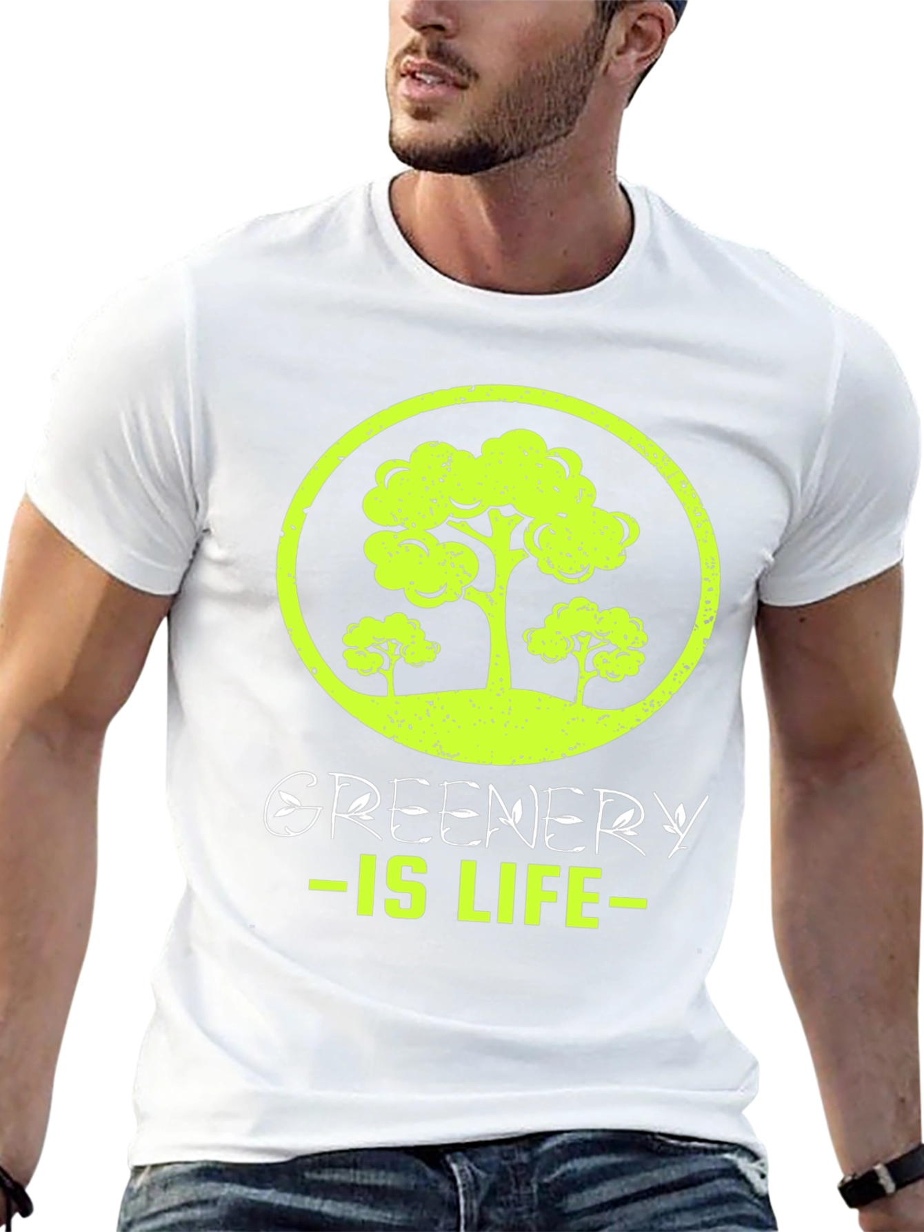 Greenery is Life T-Shirt - Eco-Friendly Design