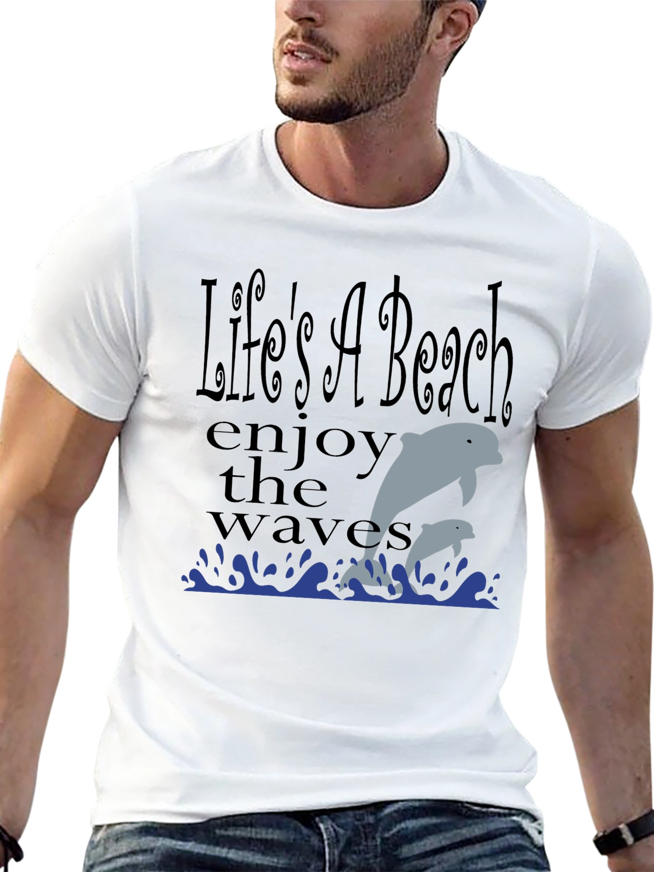 Lifes A Beach Dolphin T-Shirt - Enjoy the Waves!