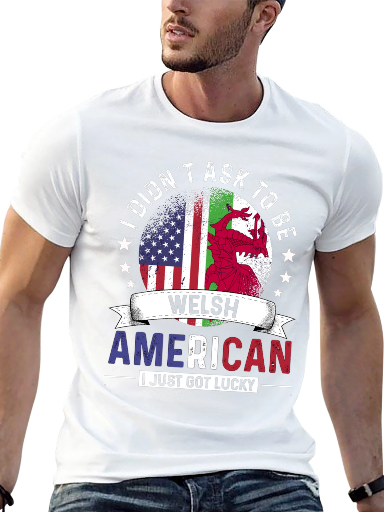Welsh American Flag Graphic Tee