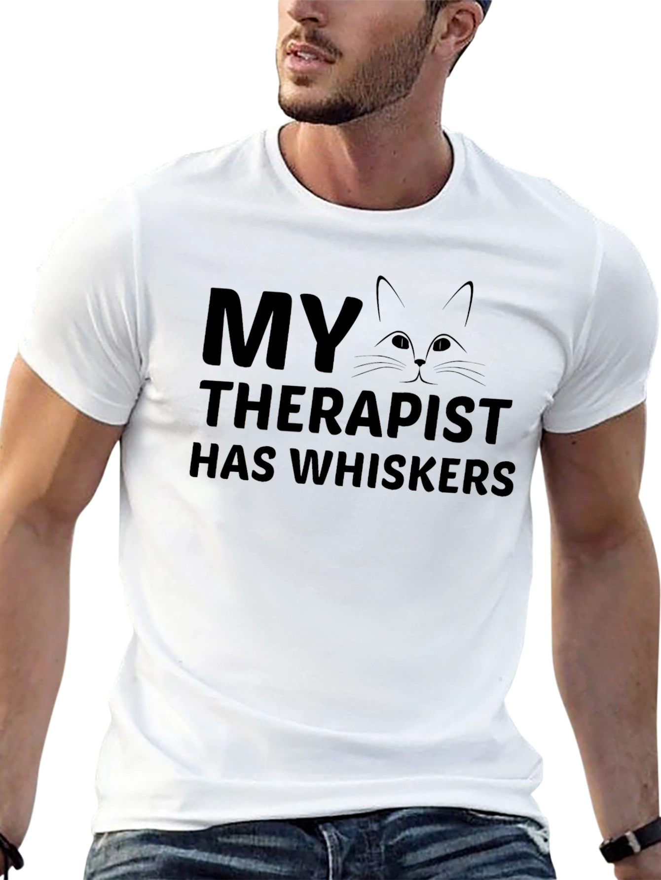 My Therapist Has Whiskers Cat Lover T-Shirt