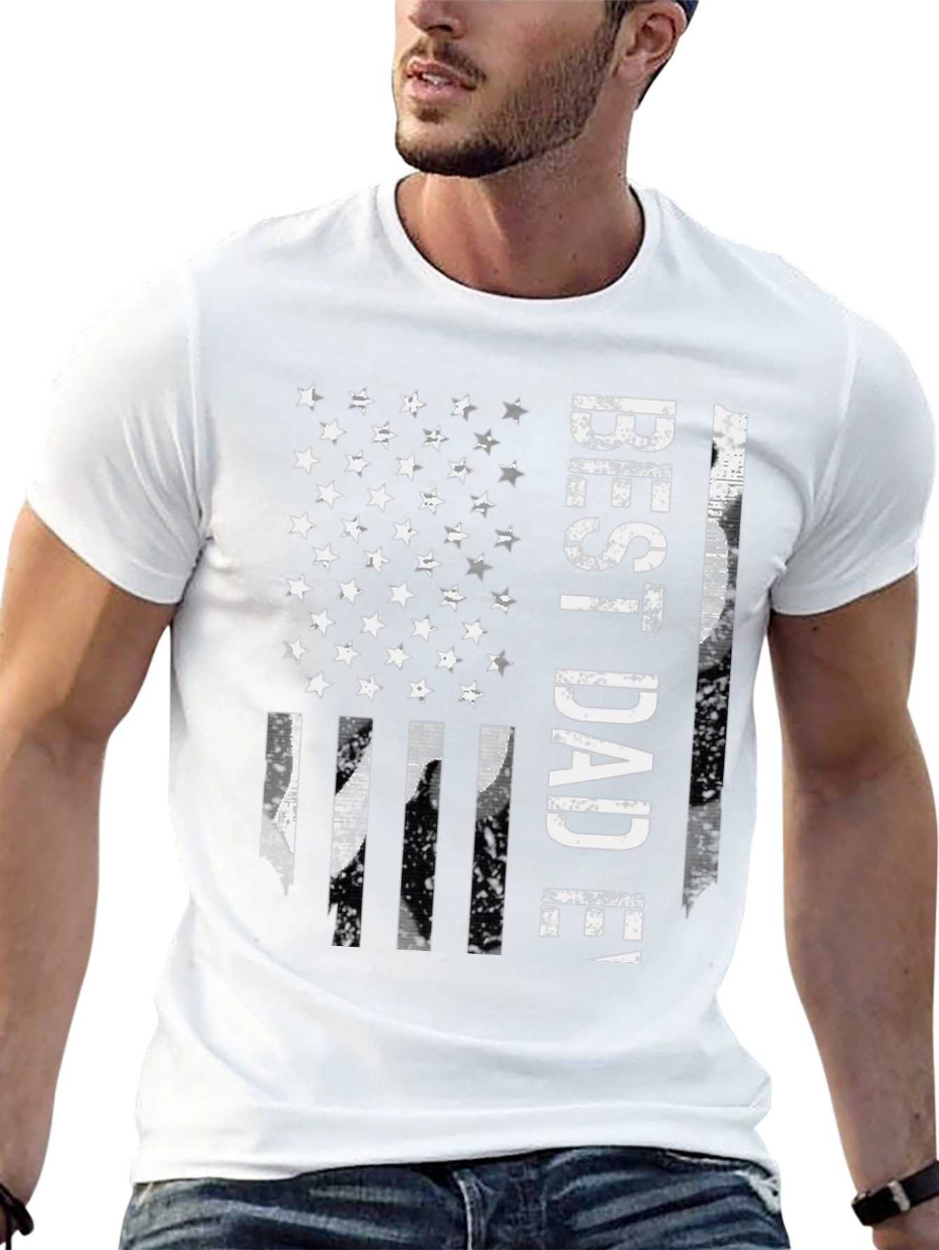 Best Dad Ever American Flag T-Shirt