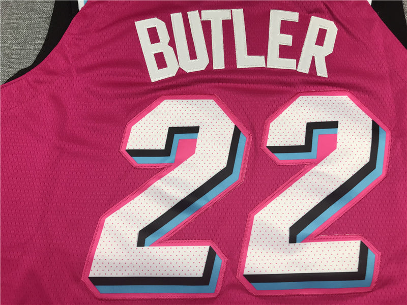 Men's Miami Heat Jimmy Butler #22 NBA Pink Swingman Jerseys