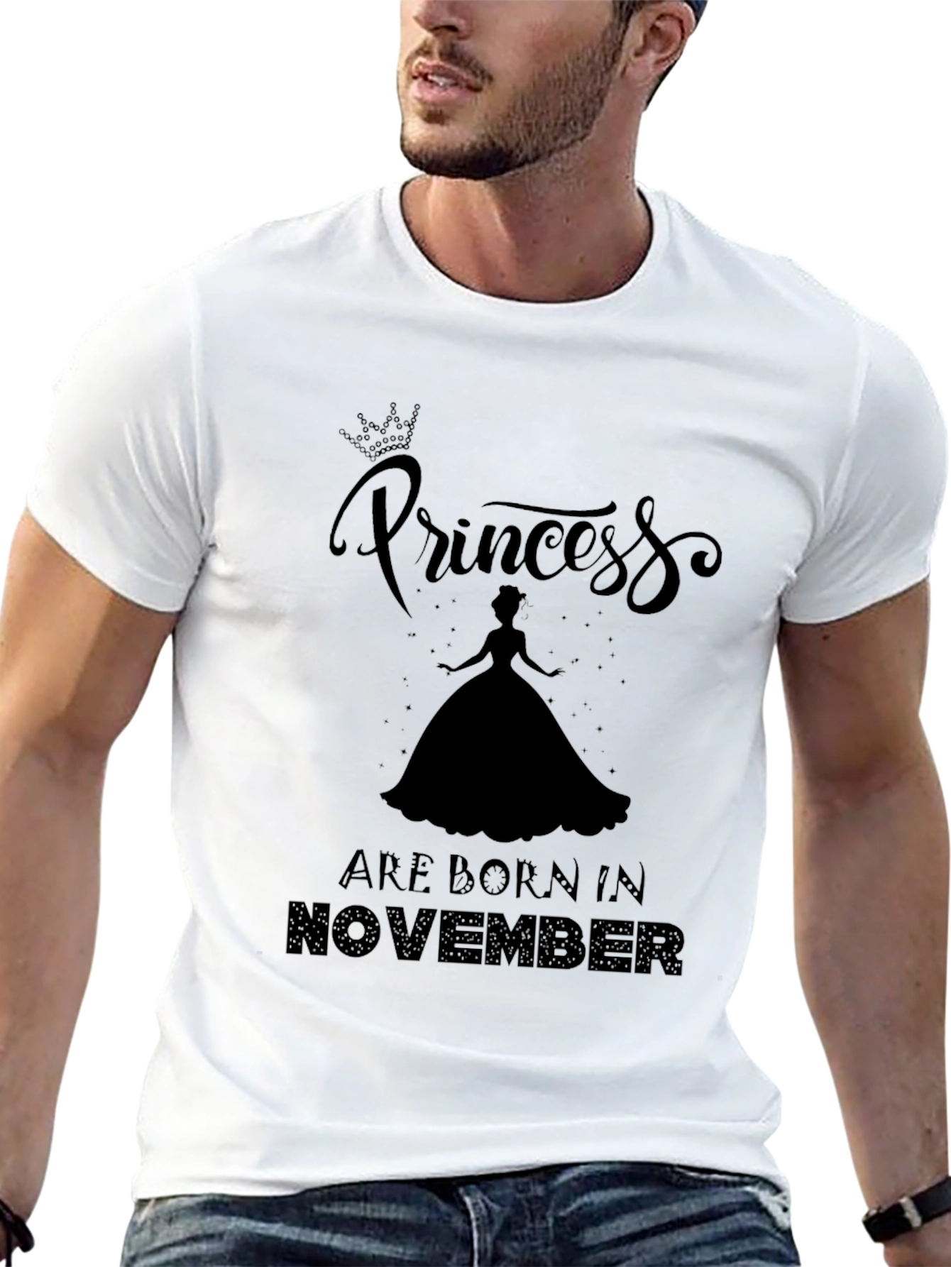 Princess Born in November Black Graphic Tee