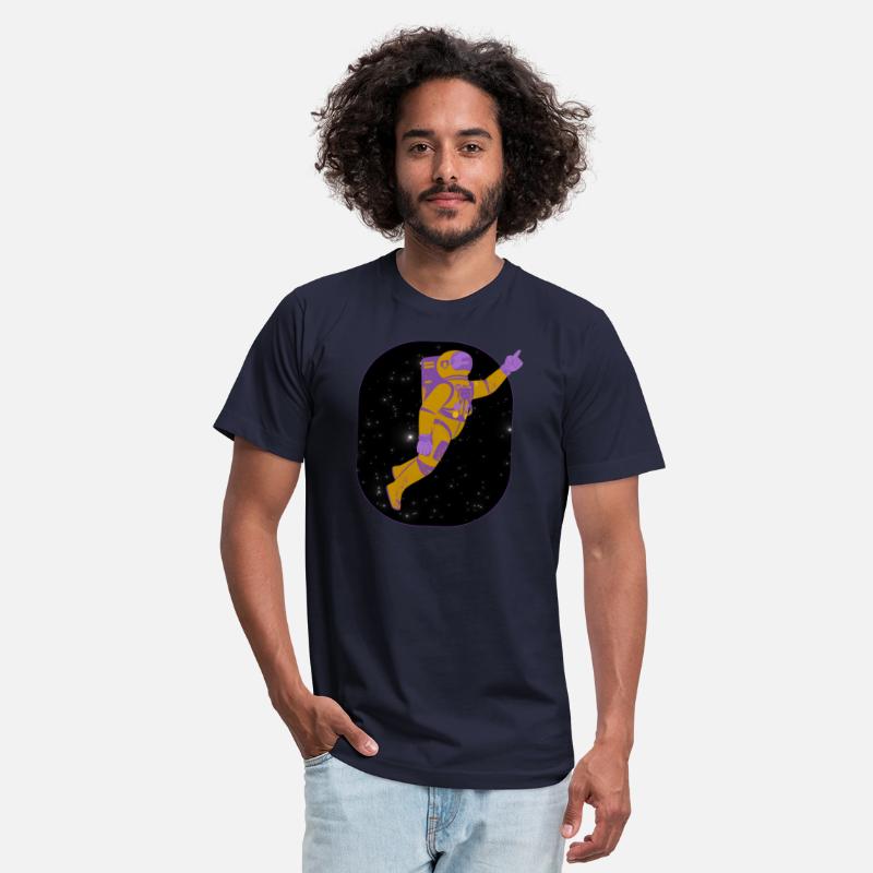 Amusing Astronaut in Deep Space Vector Graphic