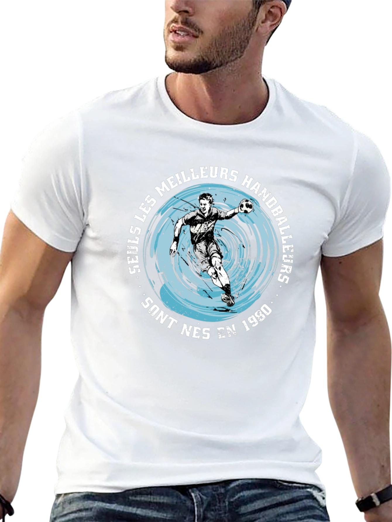 Handball Player Graphic T-Shirt - Born in 1980