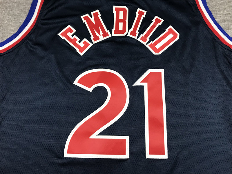 Men's Philadelphia 76ers Joel Embiid Navy 2021/22 Swingman Jerseys - City Edition