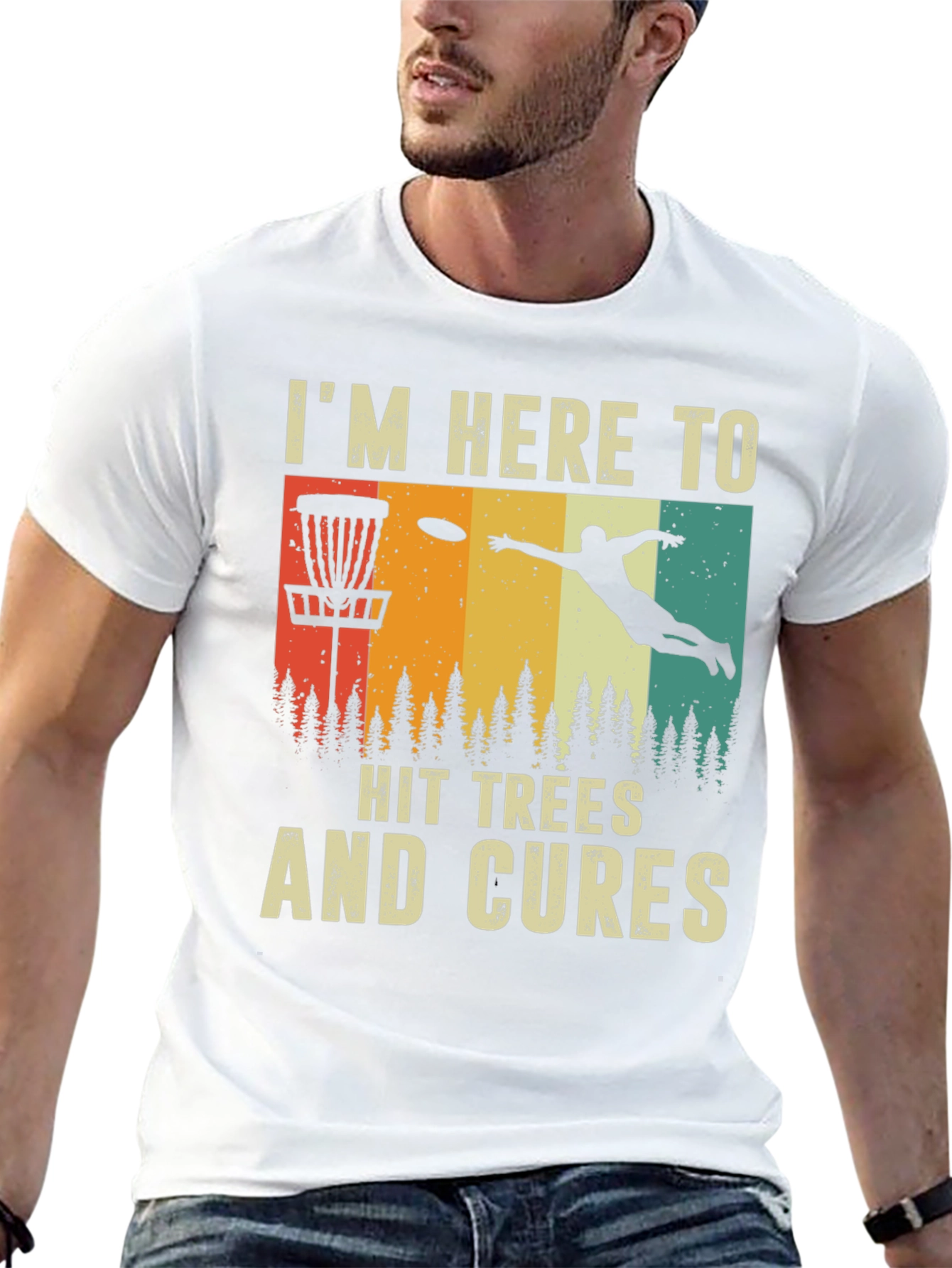 Disc Golf T-Shirt: Hit Trees and Cures