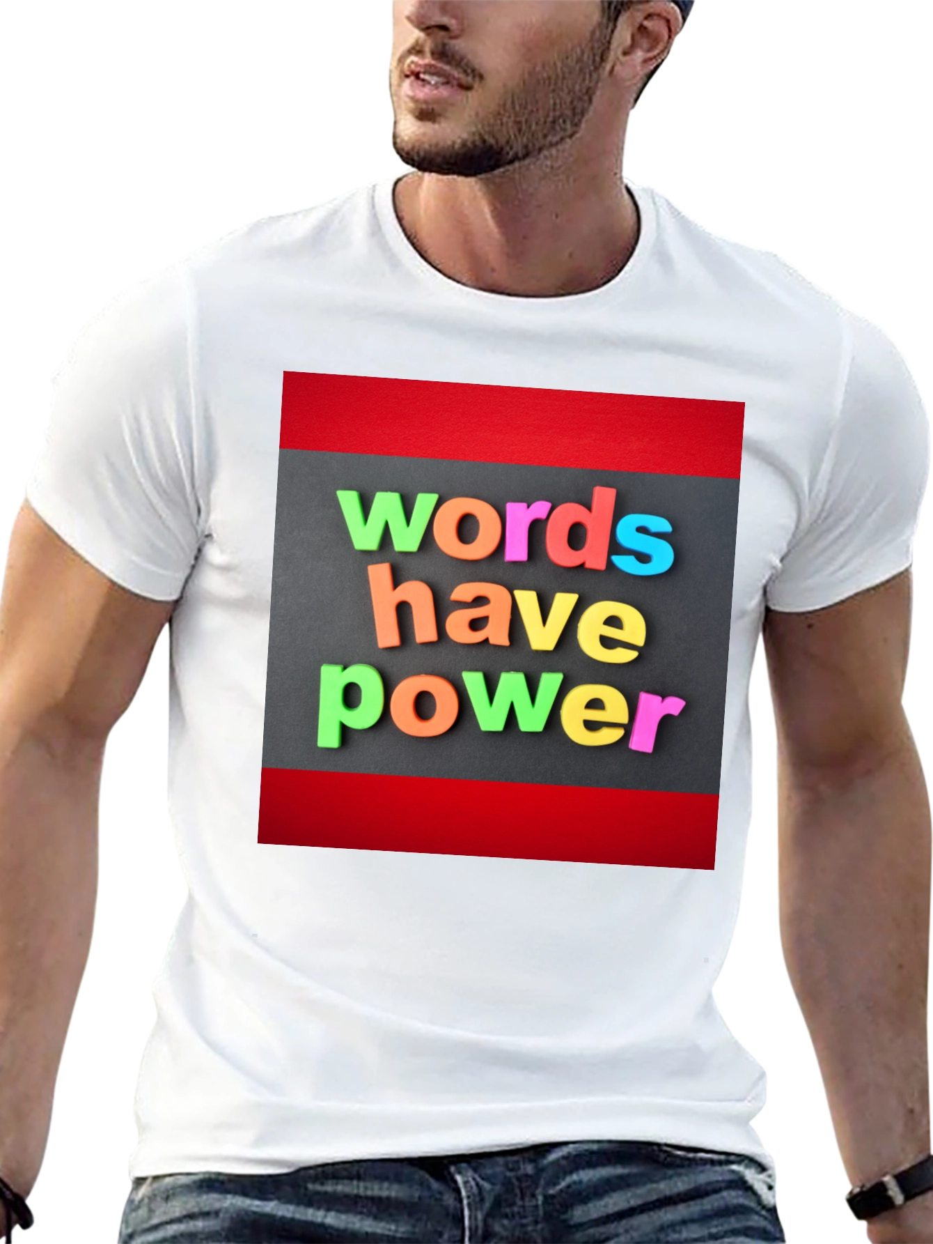 Words Have Power T-Shirt - Motivational Black Tee