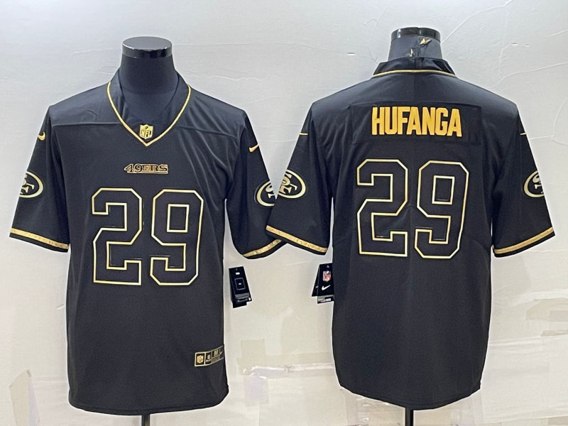 Men's San Francisco 49ers Talanoa Hufanga #29 Black Player Jerseys