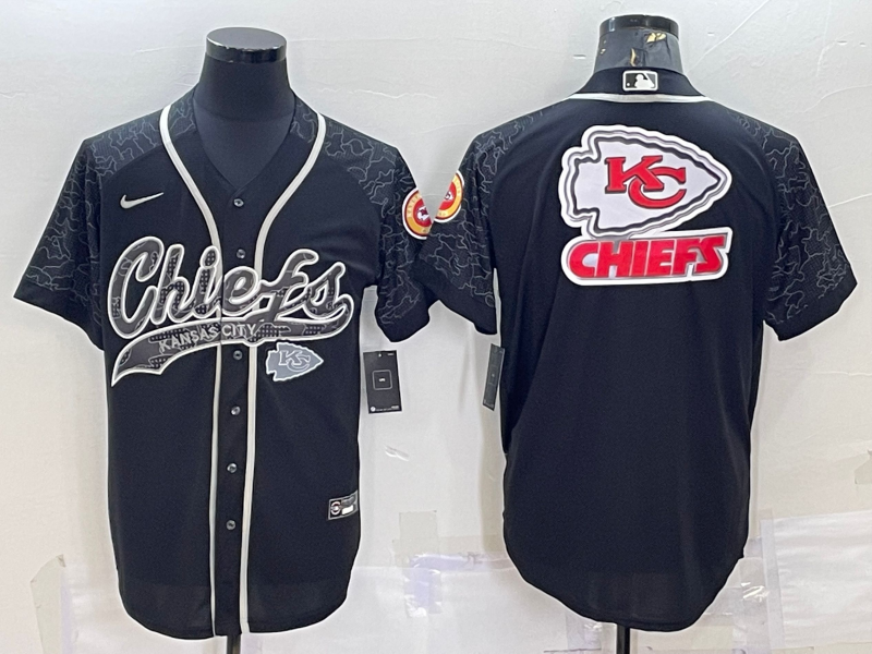 Men's Kansas City Chiefs Black RFLCTV Limited Jerseys