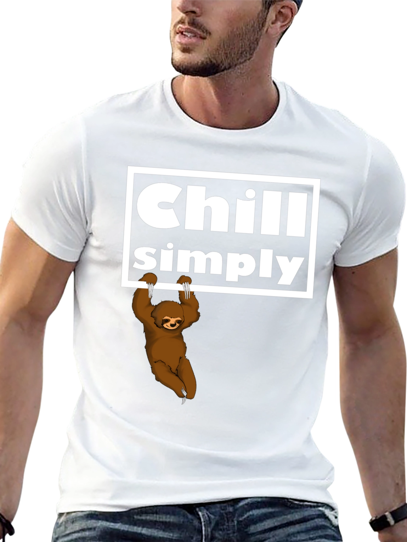 Chill Simply Sloth Graphic T-Shirt