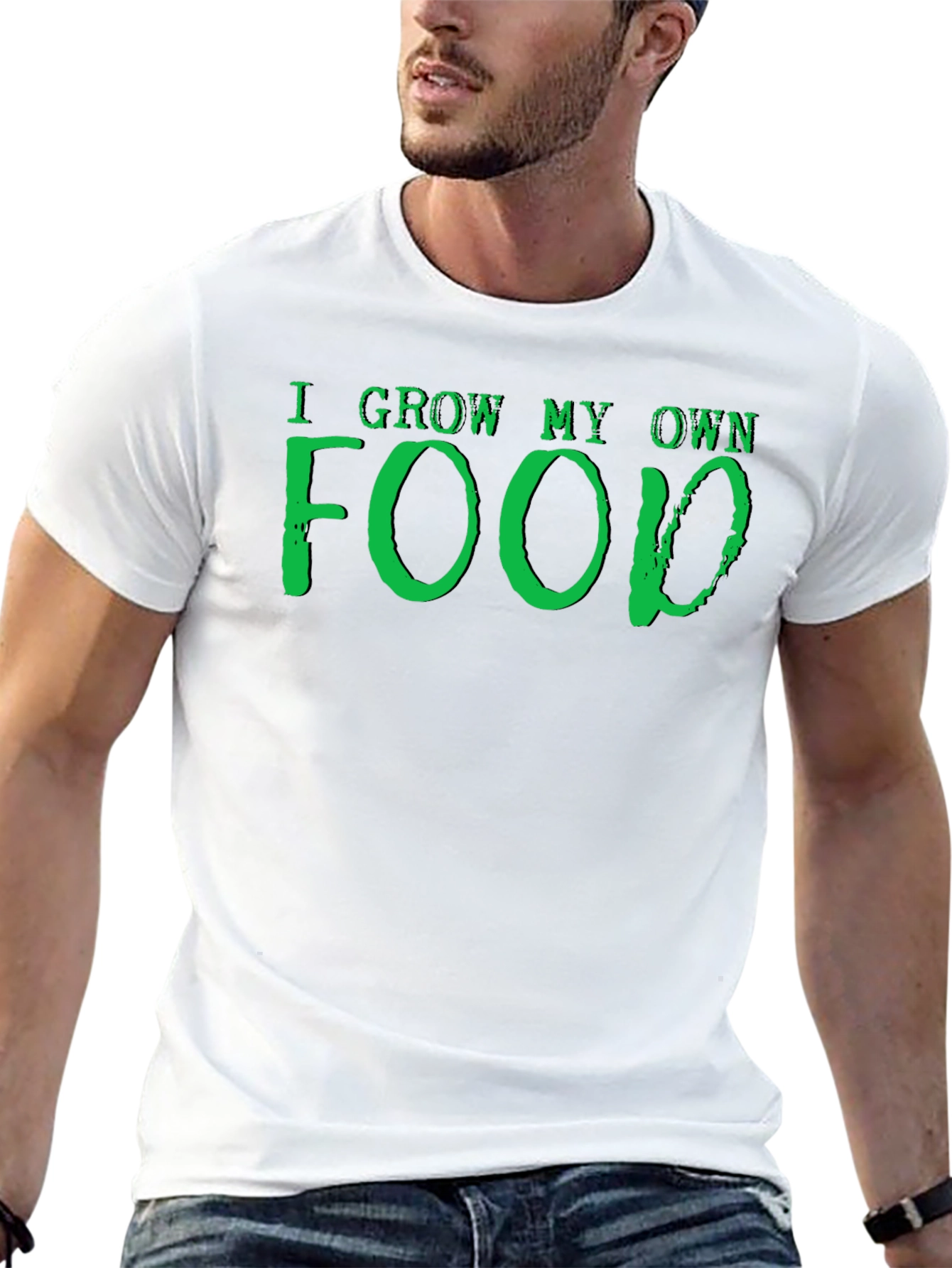 I Grow My Own Food Black T-Shirt