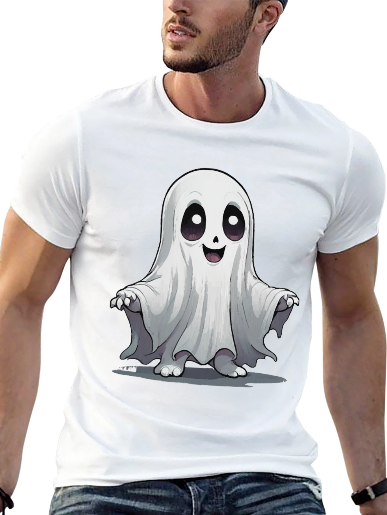 Ghost Graphic Tee - Spooky Season Apparel