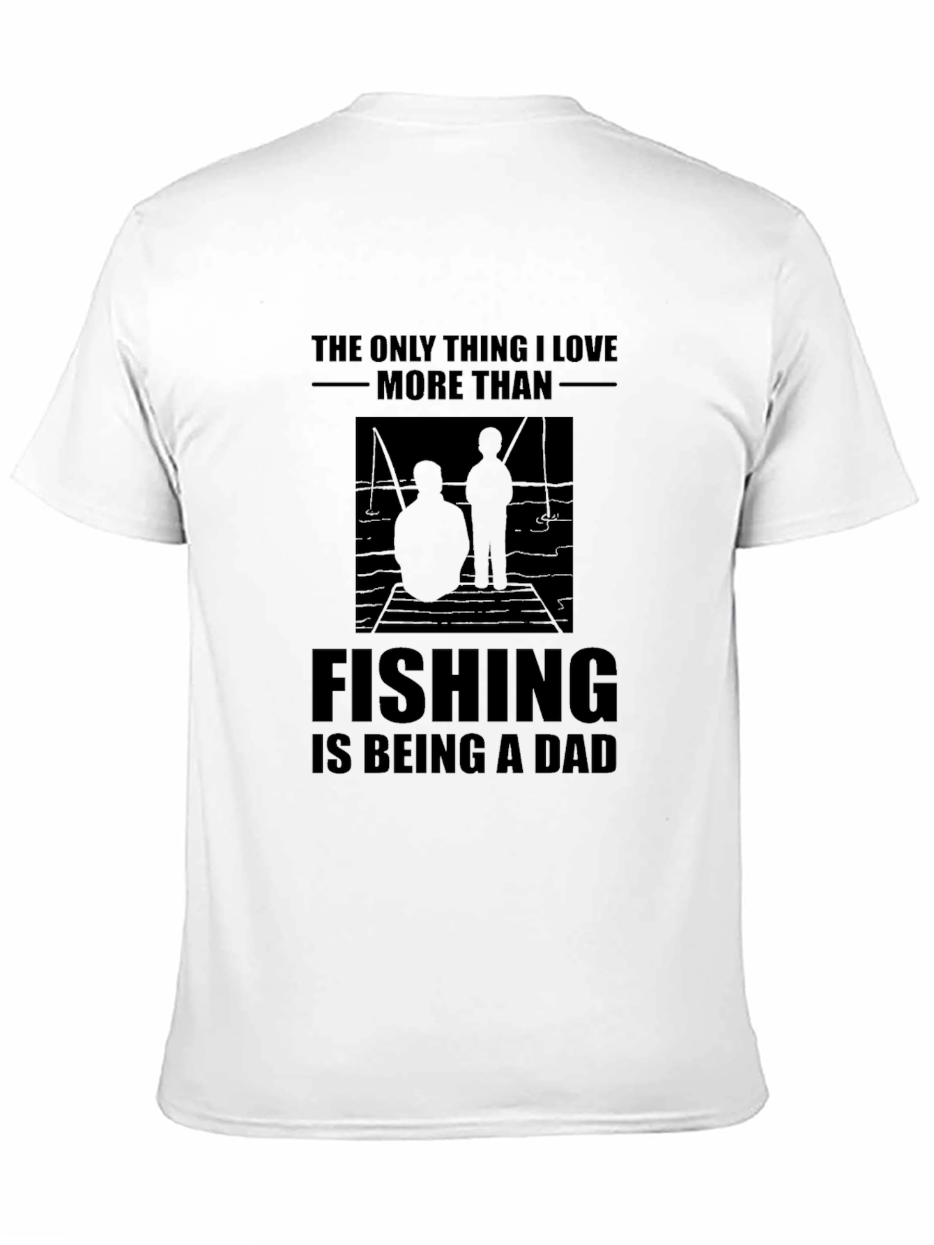 Fishing Dad Graphic T-Shirt - Black