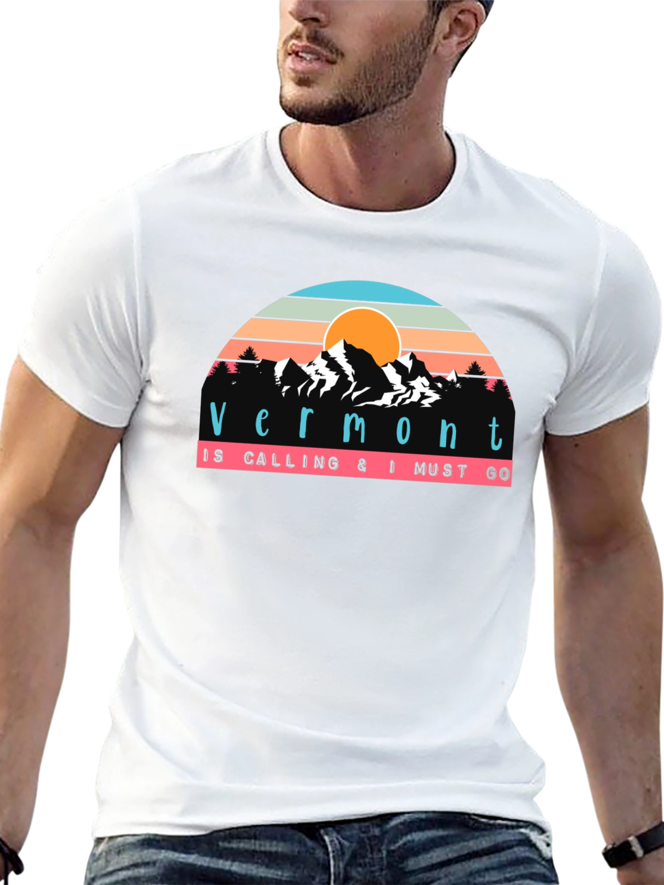 Vermont Calling T-Shirt - Retro Mountain Design