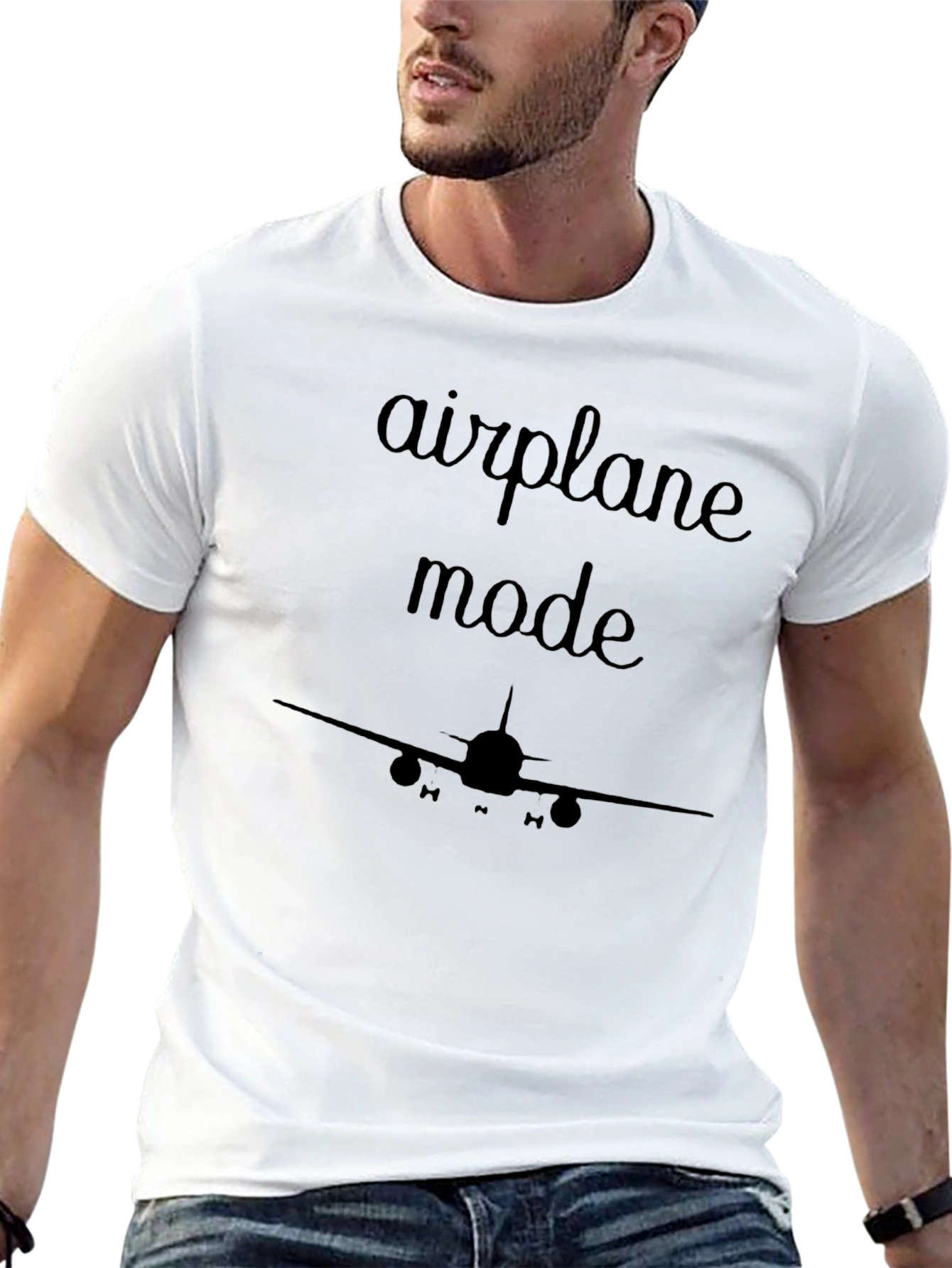 Airplane Mode Black Graphic Tee