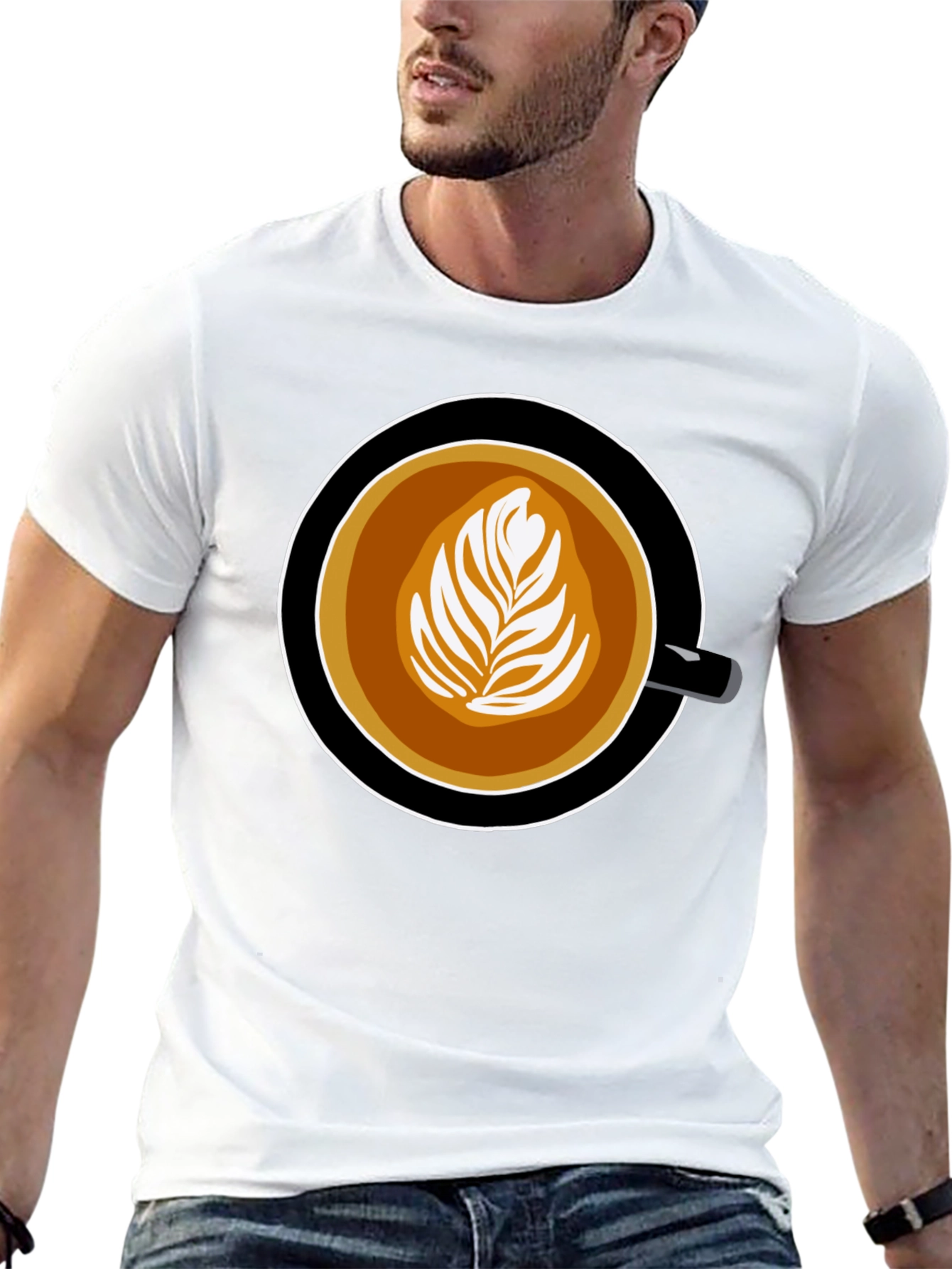 Coffee Art Graphic Tee - Latte Lovers T-Shirt